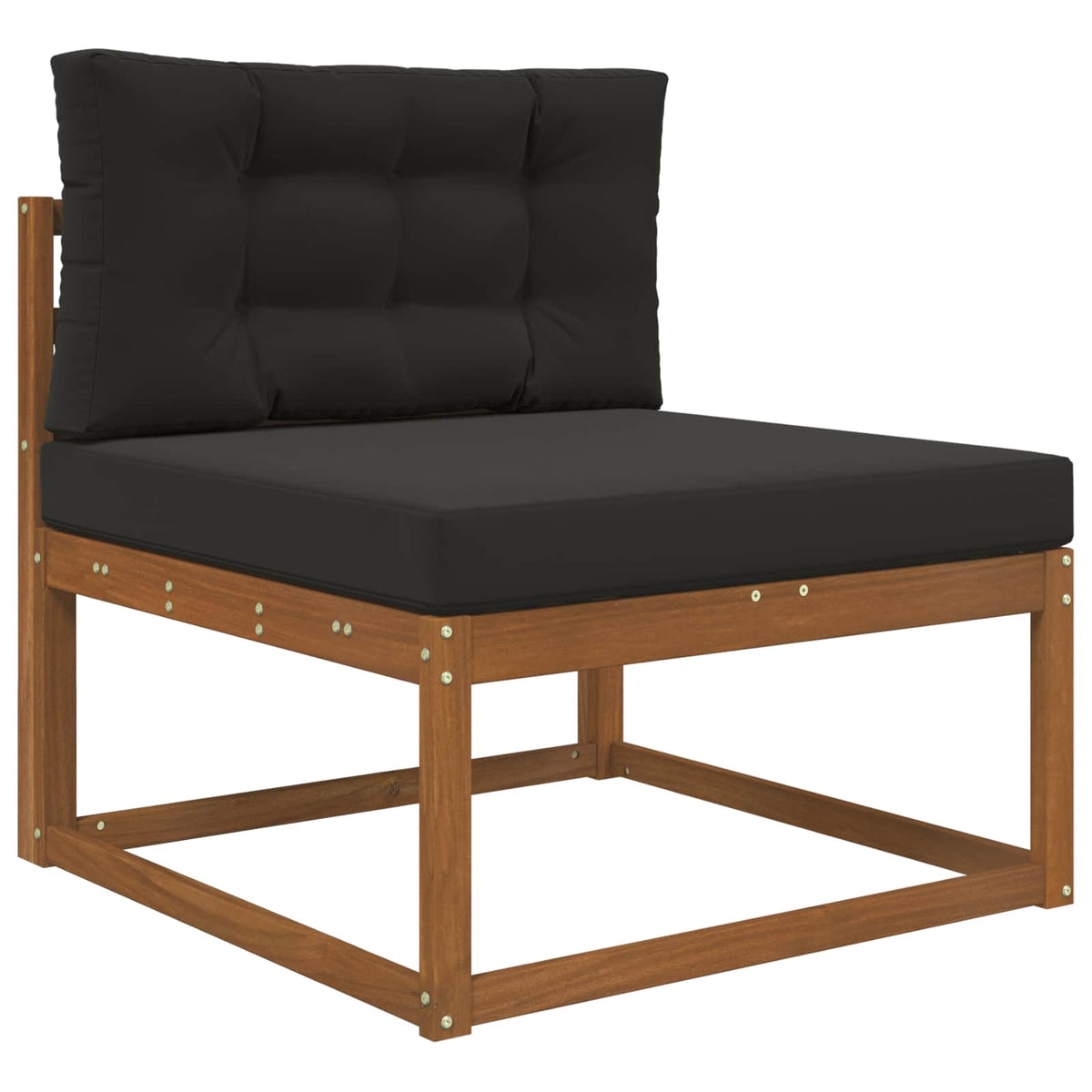 Sofakissen für draußen Polyester Schwarz 80 x 80 cm
