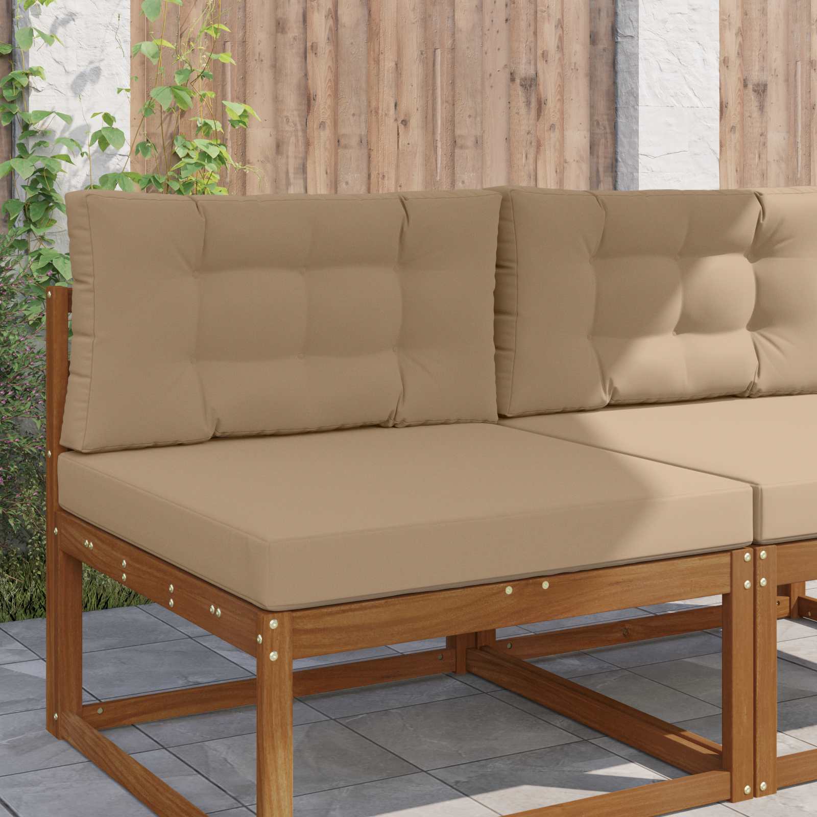Sofakissen für draußen Polyester Taupe 80 x 80 cm
