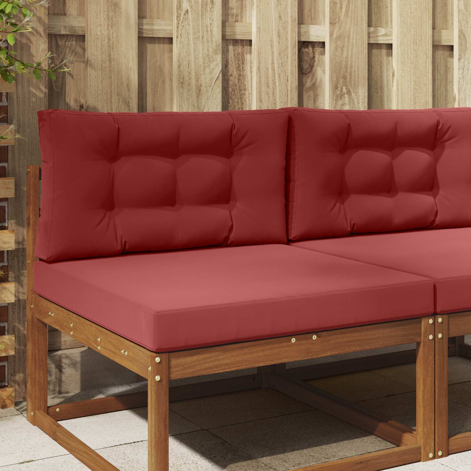 Sofakissen für draußen Polyester Weinrot 80 x 80 cm