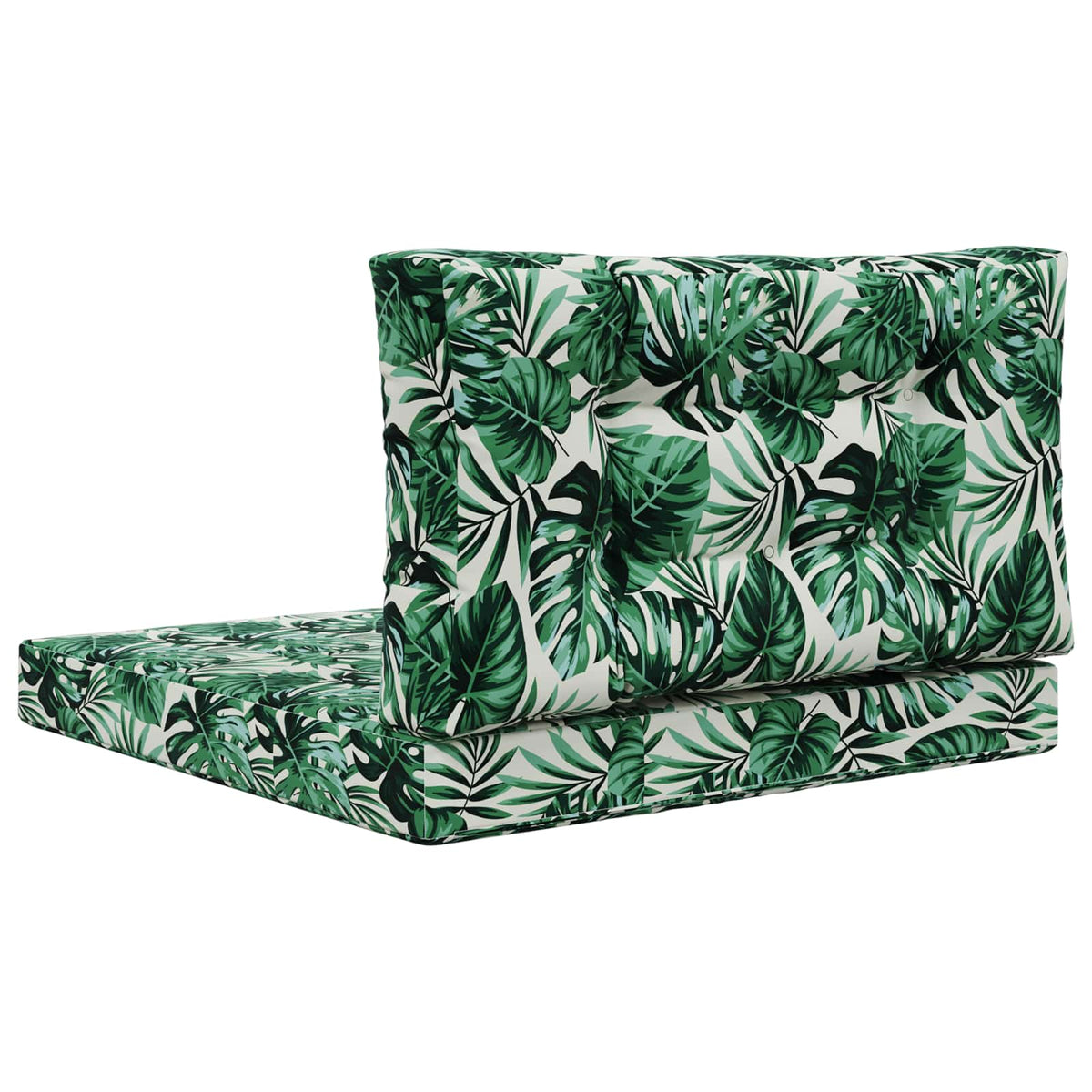 Sofakissen für draußen Polyester Blattmuster 80 x 80 cm