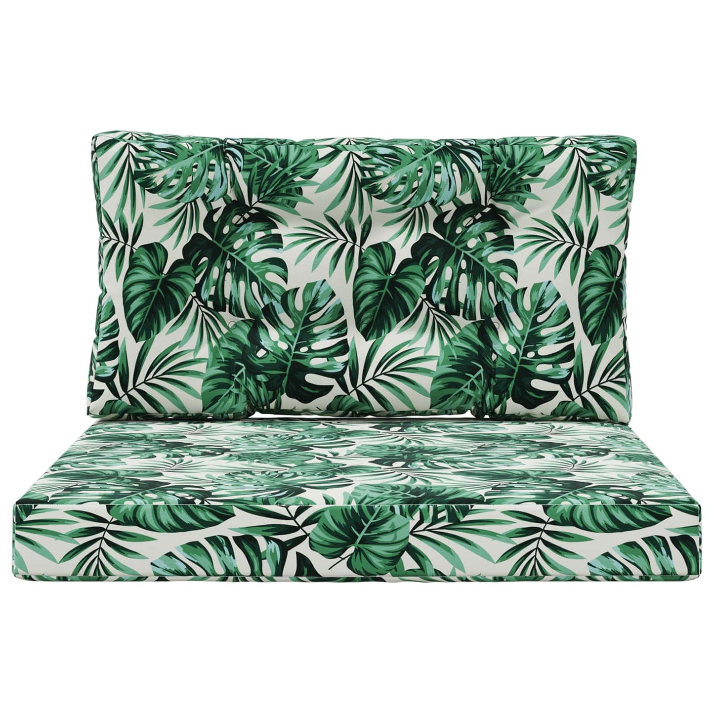 Sofakissen für draußen Polyester Blattmuster 80 x 80 cm