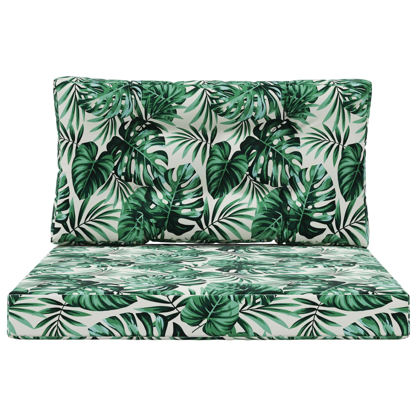 Sofakissen für draußen Polyester Blattmuster 80 x 80 cm