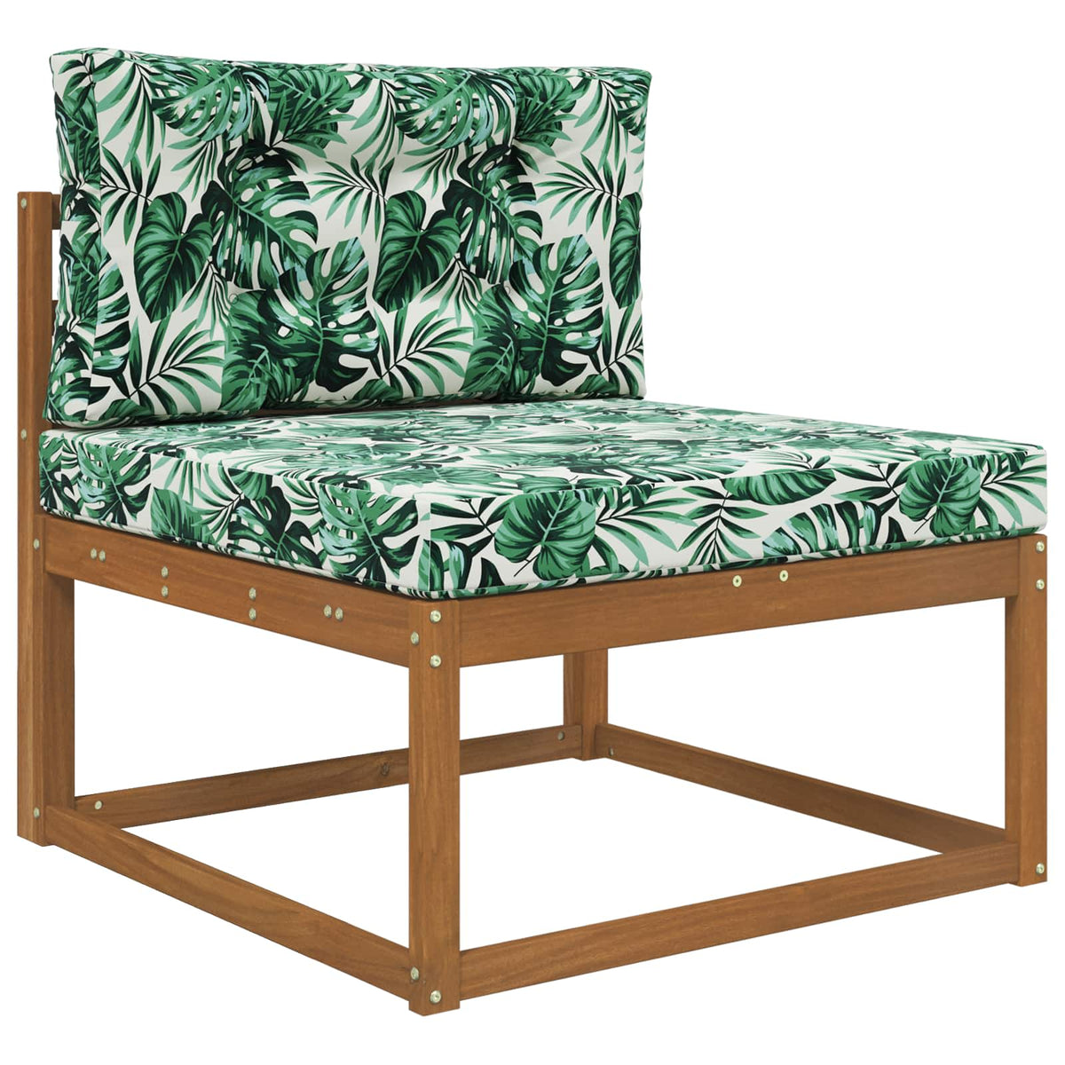 Sofakissen für draußen Polyester Blattmuster 80 x 80 cm