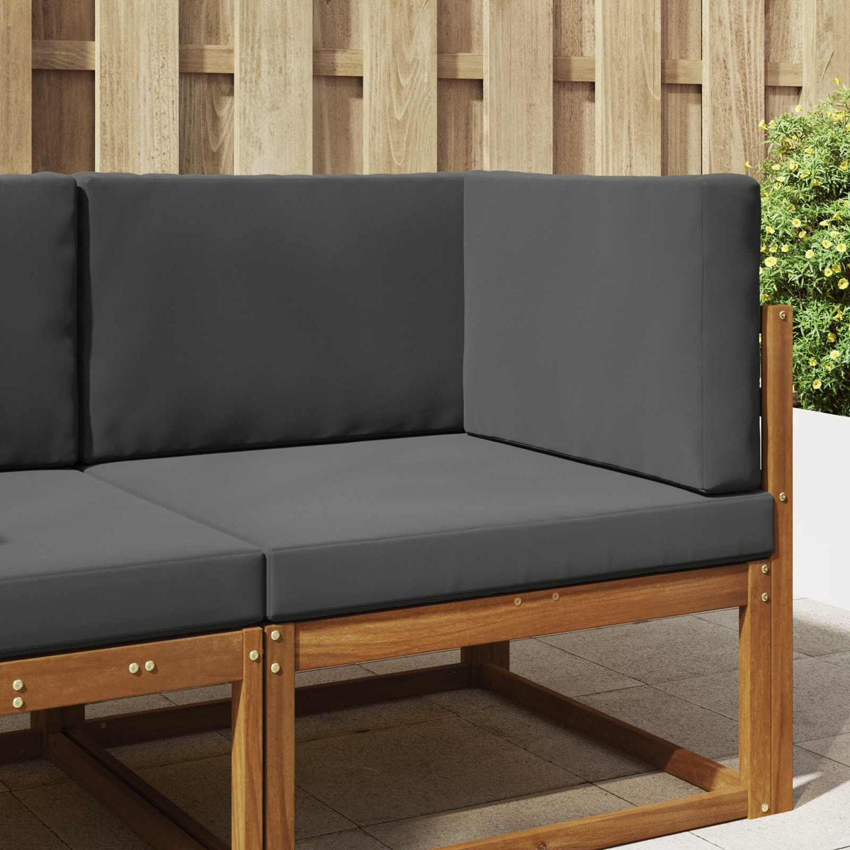 Sofakissen für draußen Polyester Anthrazit 80 x 80 cm