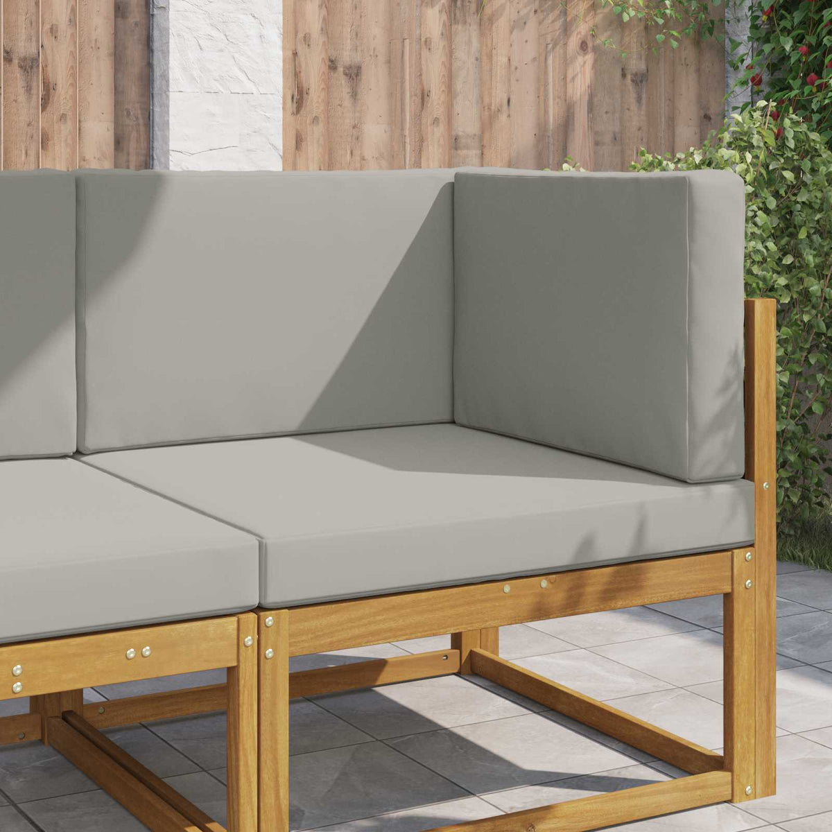 Sofakissen für draußen Polyester Grau 80 x 80 cm