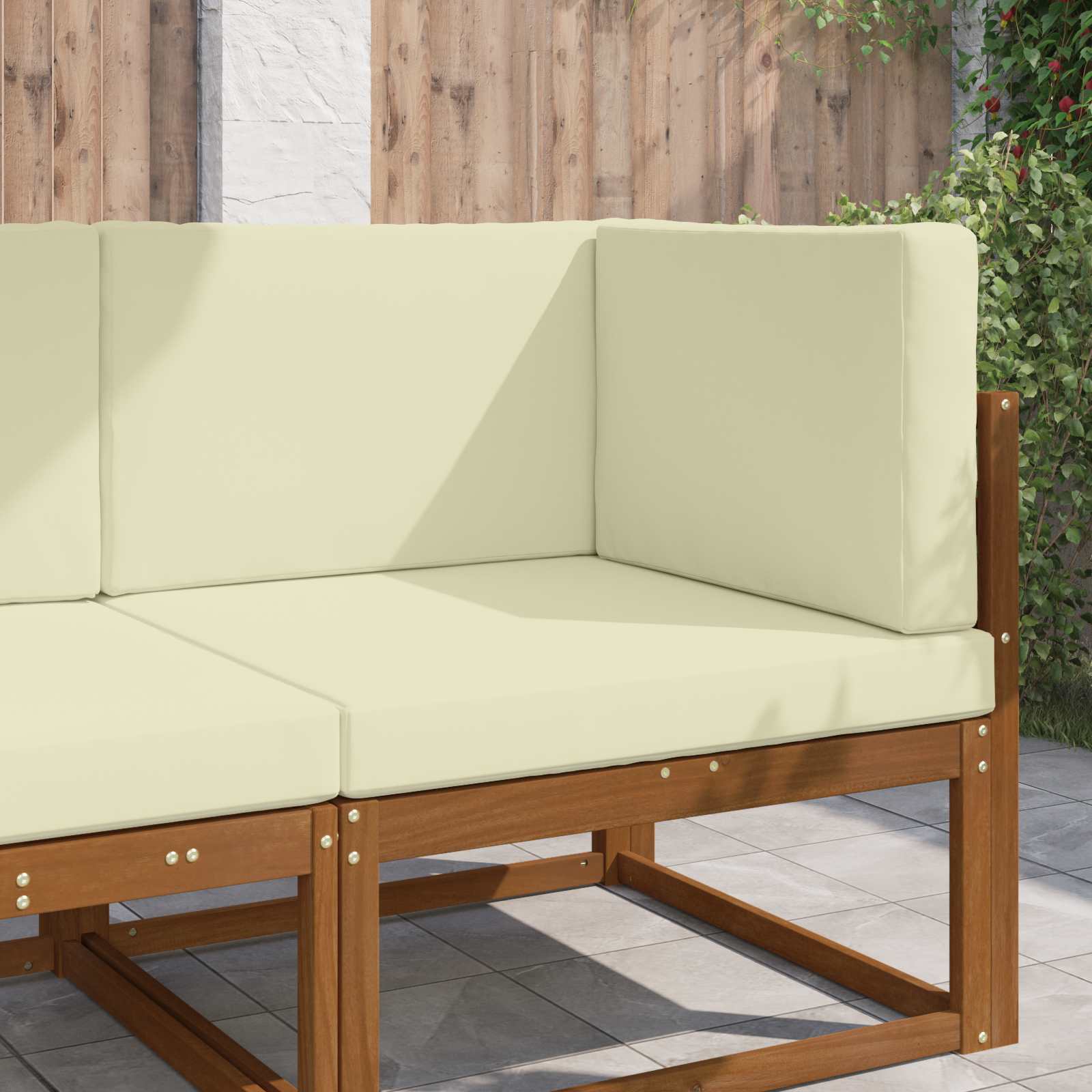 Sofakissen für draußen Polyester Creme 80 x 80 cm