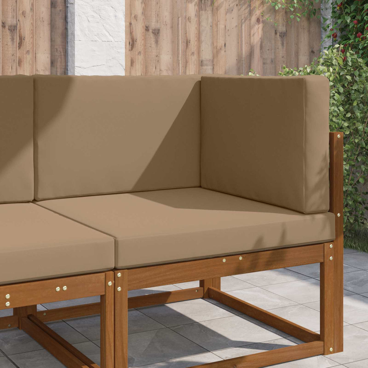 Sofakissen für draußen Polyester Taupe 80 x 80 cm