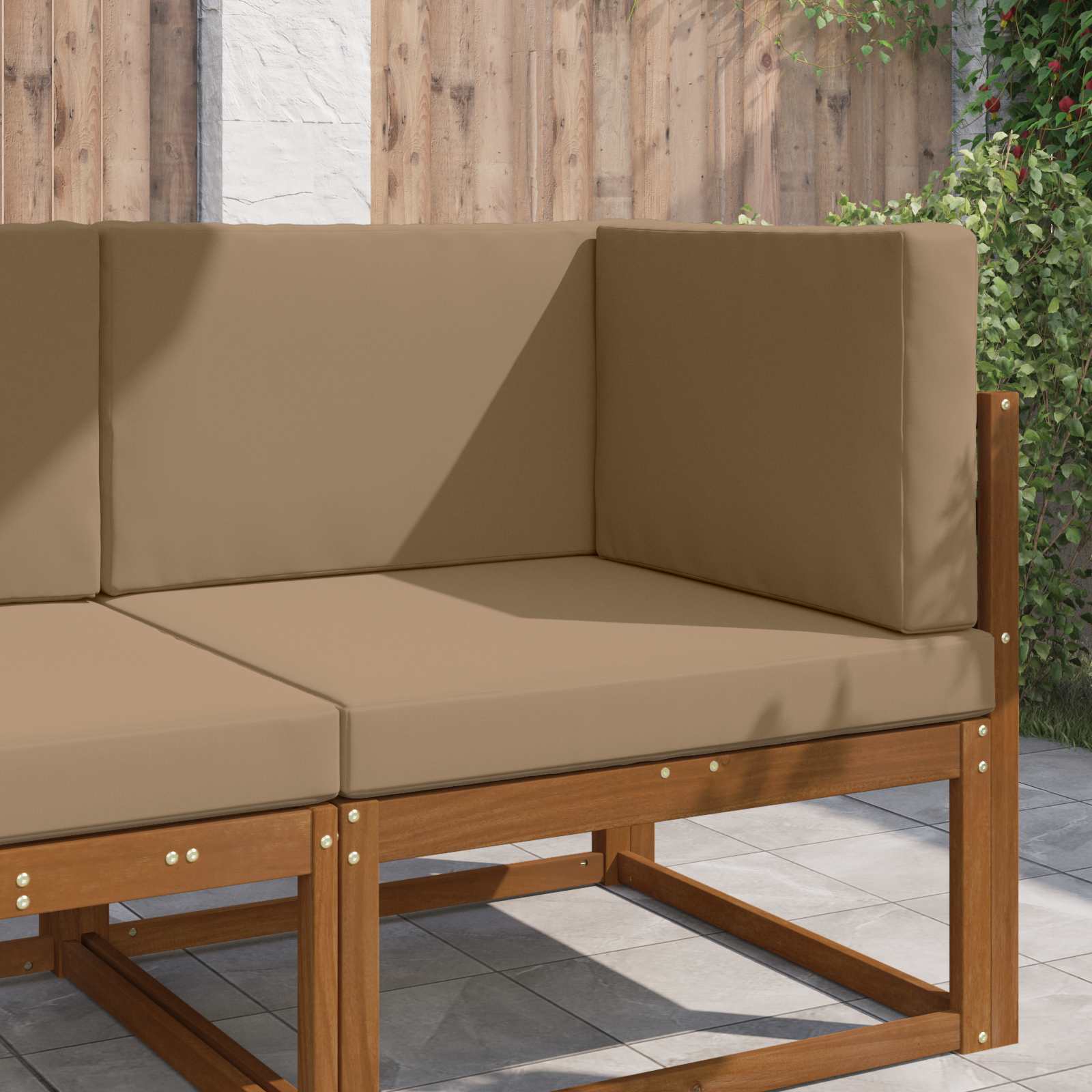 Sofakissen für draußen Polyester Taupe 80 x 80 cm