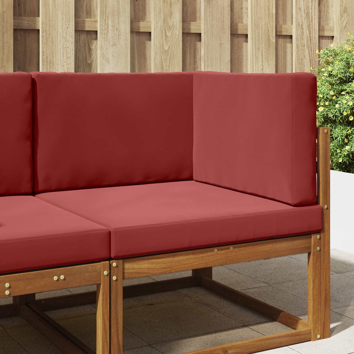 Sofakissen für draußen Polyester Weinrot 80 x 80 cm