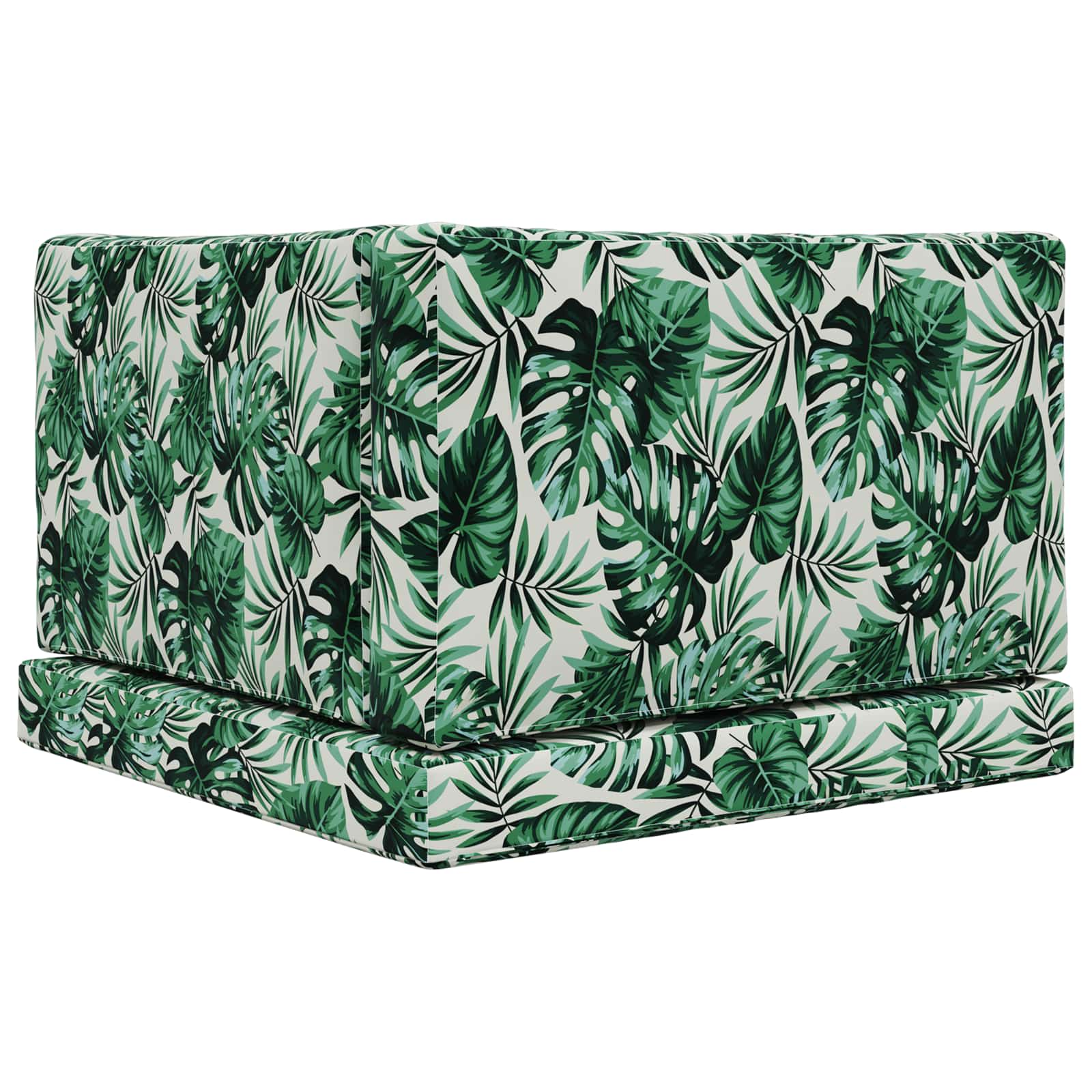 Sofakissen für draußen Polyester Blattmuster 80 x 80 cm