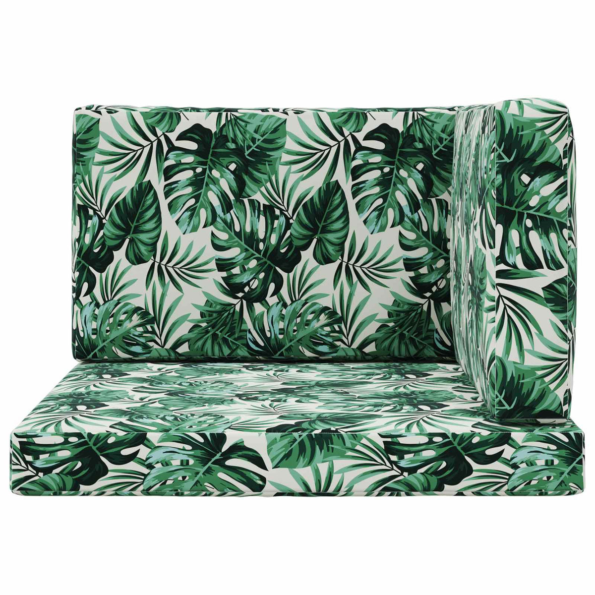Sofakissen für draußen Polyester Blattmuster 80 x 80 cm