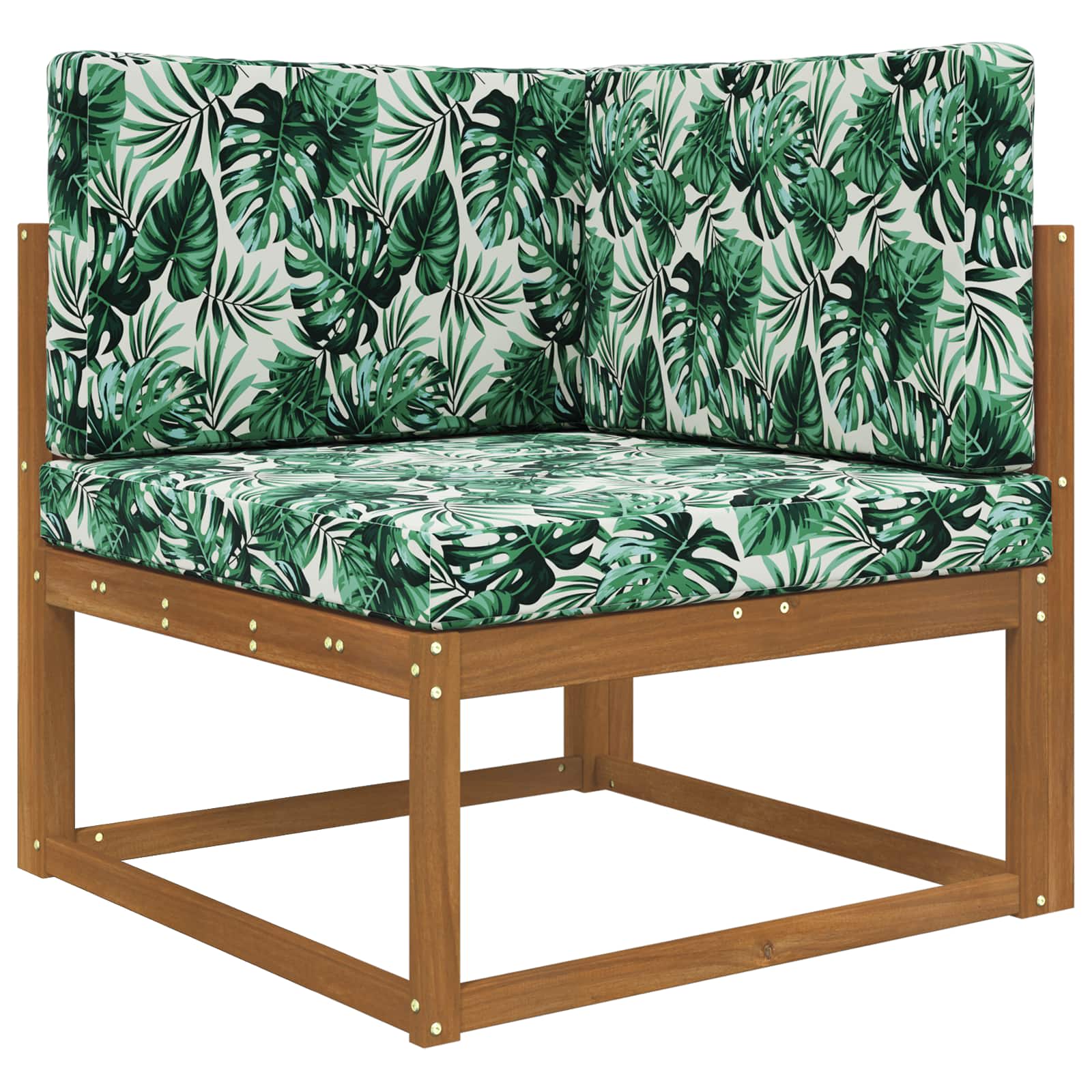 Sofakissen für draußen Polyester Blattmuster 80 x 80 cm