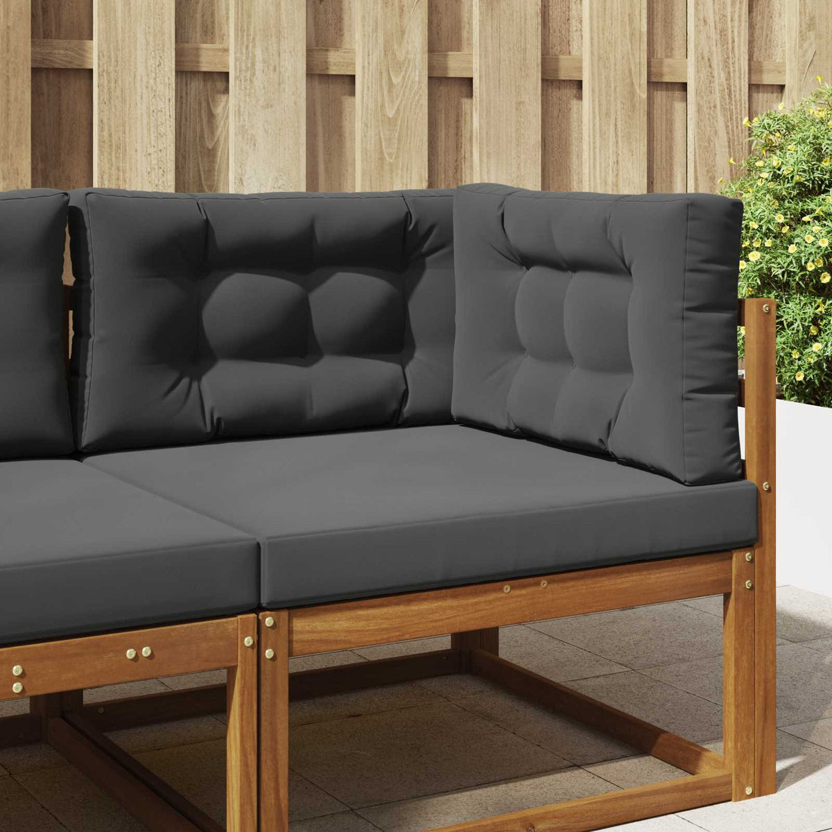 Sofakissen für draußen Polyester Anthrazit 80 x 80 cm