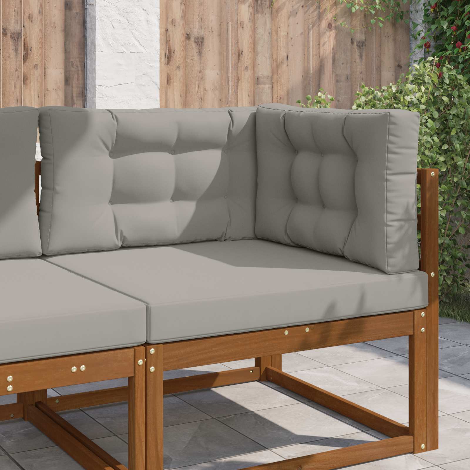Sofakissen für draußen Polyester Grau 80 x 80 cm