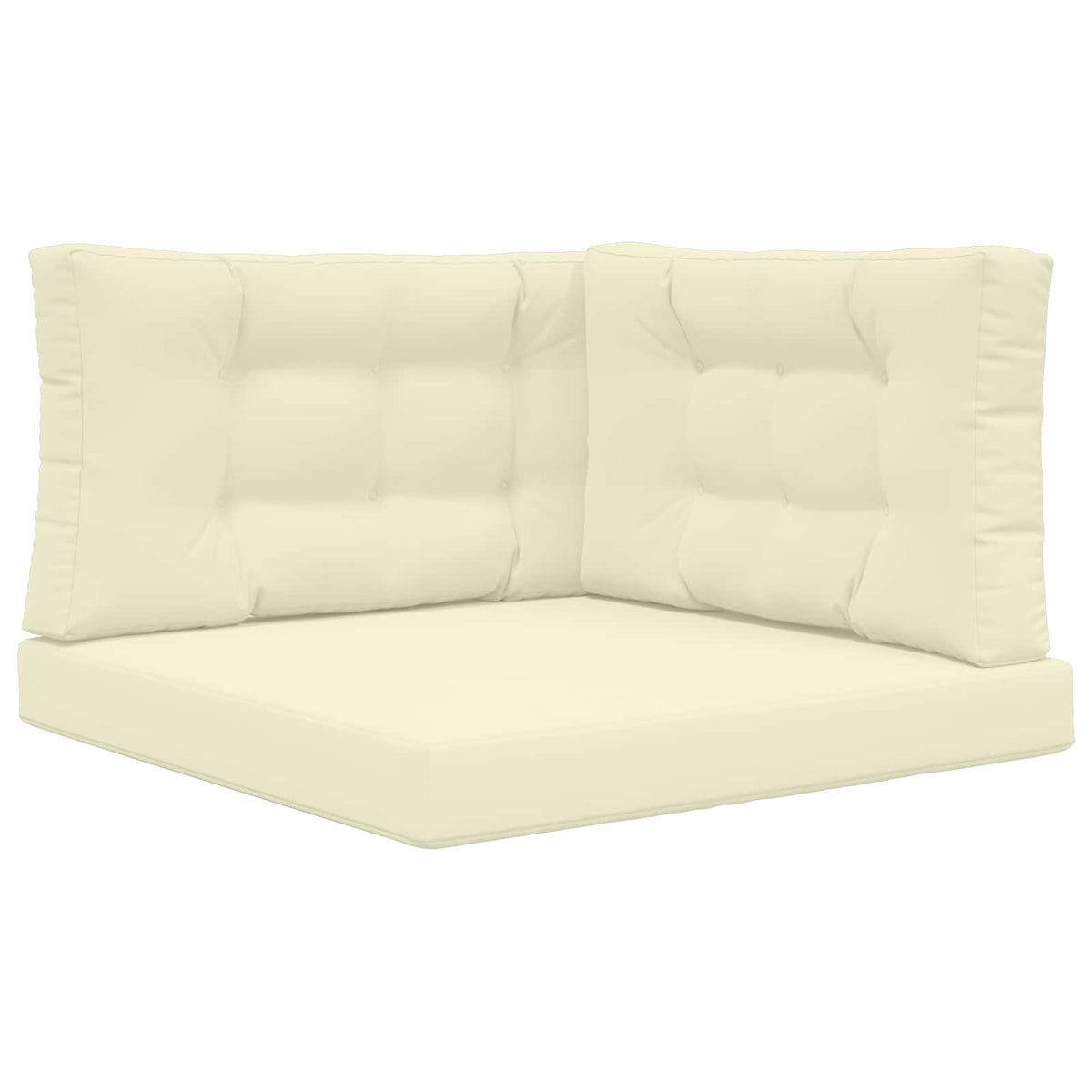 Sofakissen für draußen Polyester Creme 80 x 80 cm