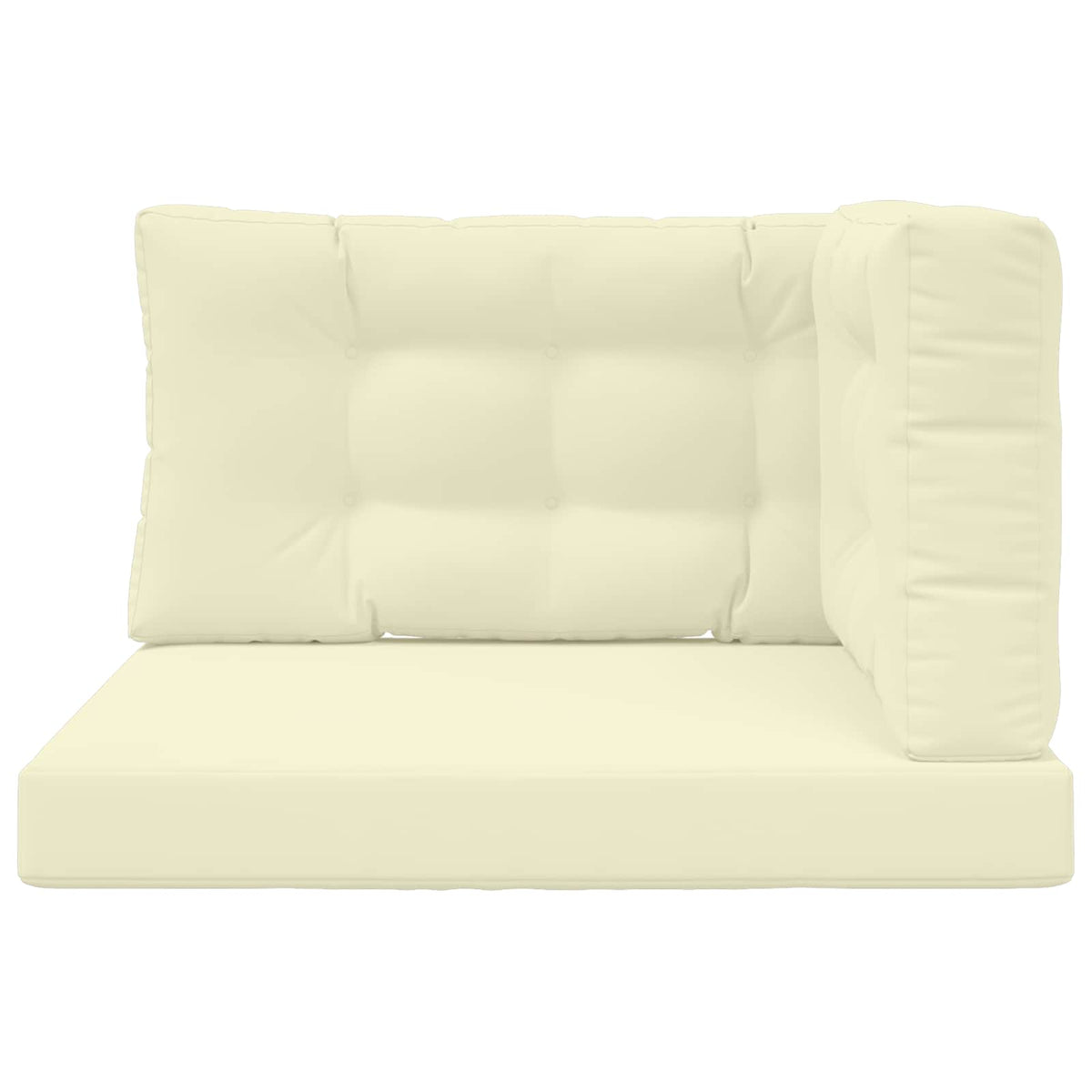 Sofakissen für draußen Polyester Creme 80 x 80 cm