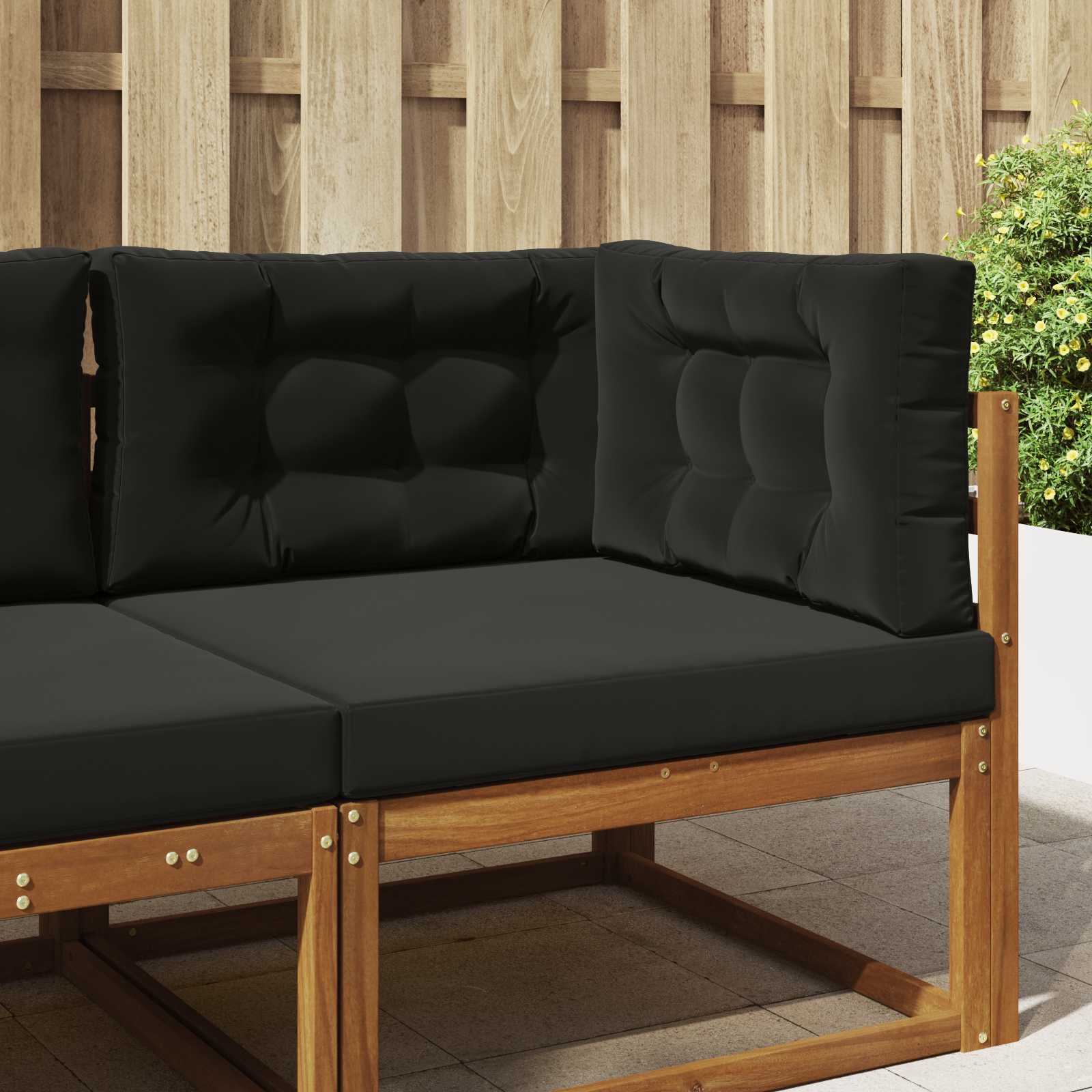 Sofakissen für draußen Polyester Schwarz 80 x 80 cm