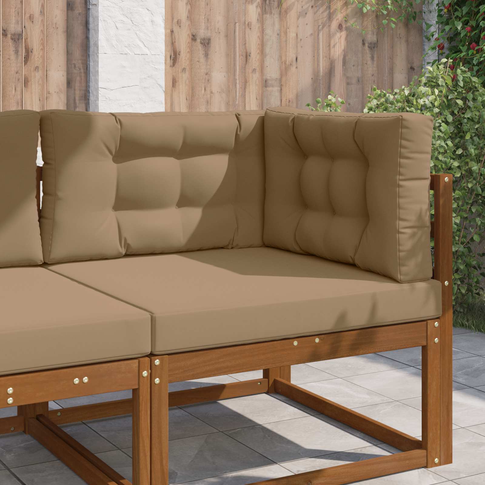 Sofakissen für draußen Polyester Taupe 80 x 80 cm