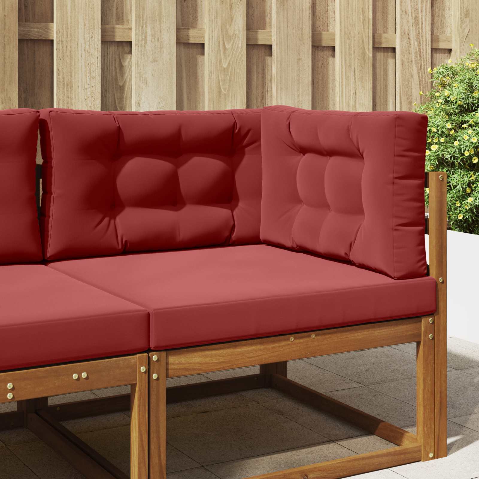Sofakissen für draußen Polyester Weinrot 80 x 80 cm