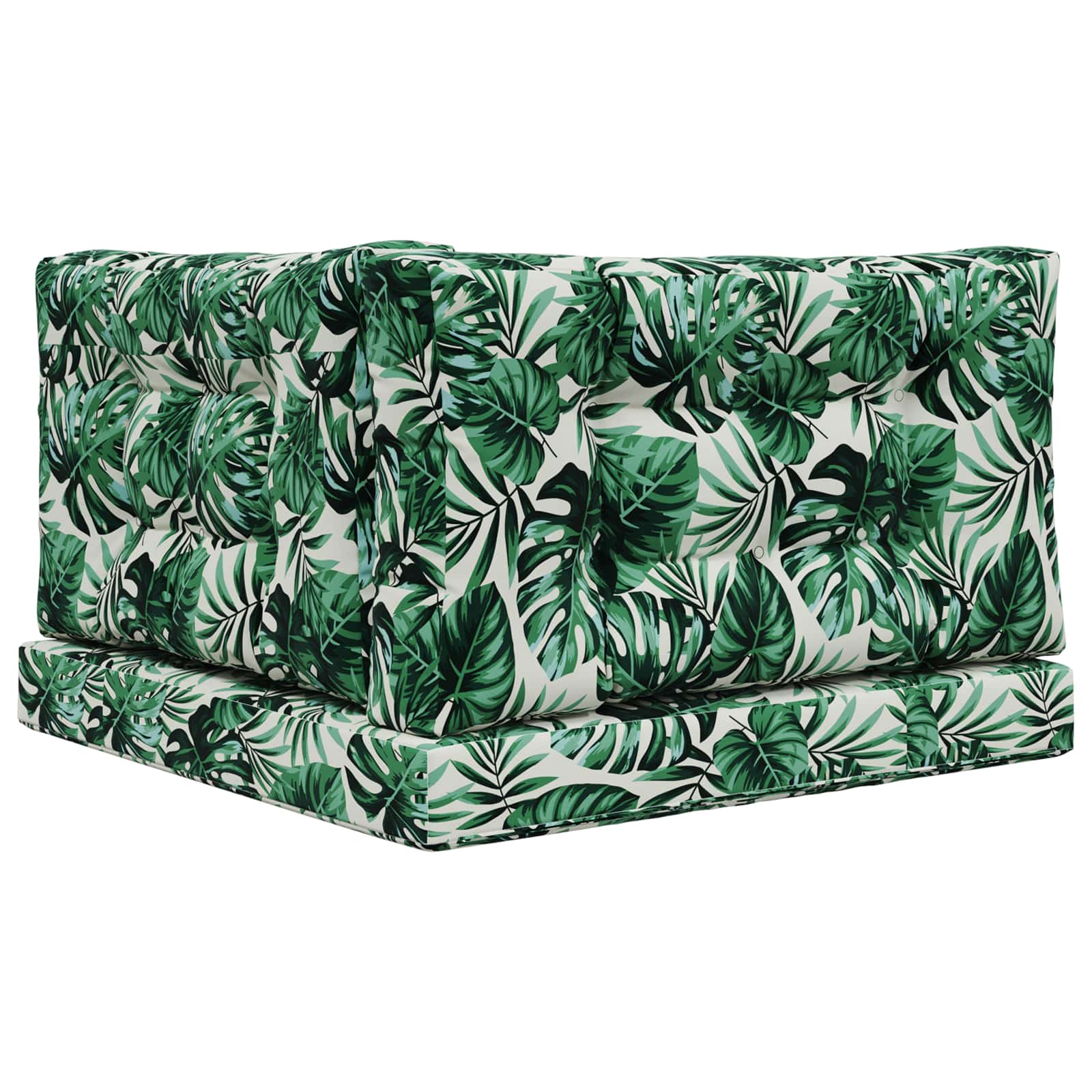 Sofakissen für draußen Polyester Blattmuster 80 x 80 cm