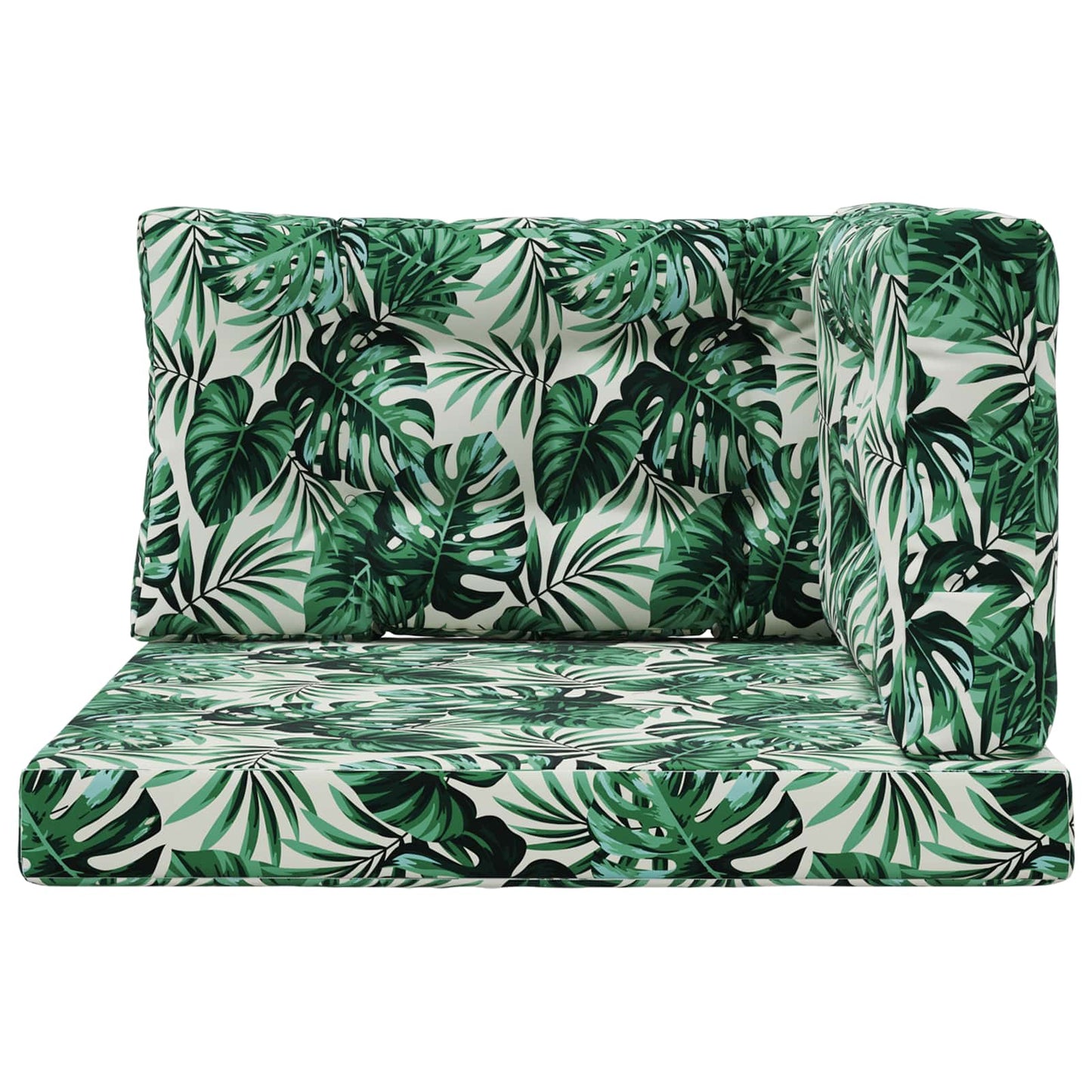 Sofakissen für draußen Polyester Blattmuster 80 x 80 cm