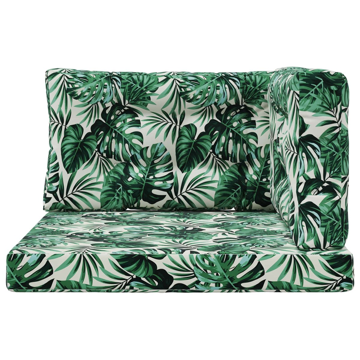 Sofakissen für draußen Polyester Blattmuster 80 x 80 cm