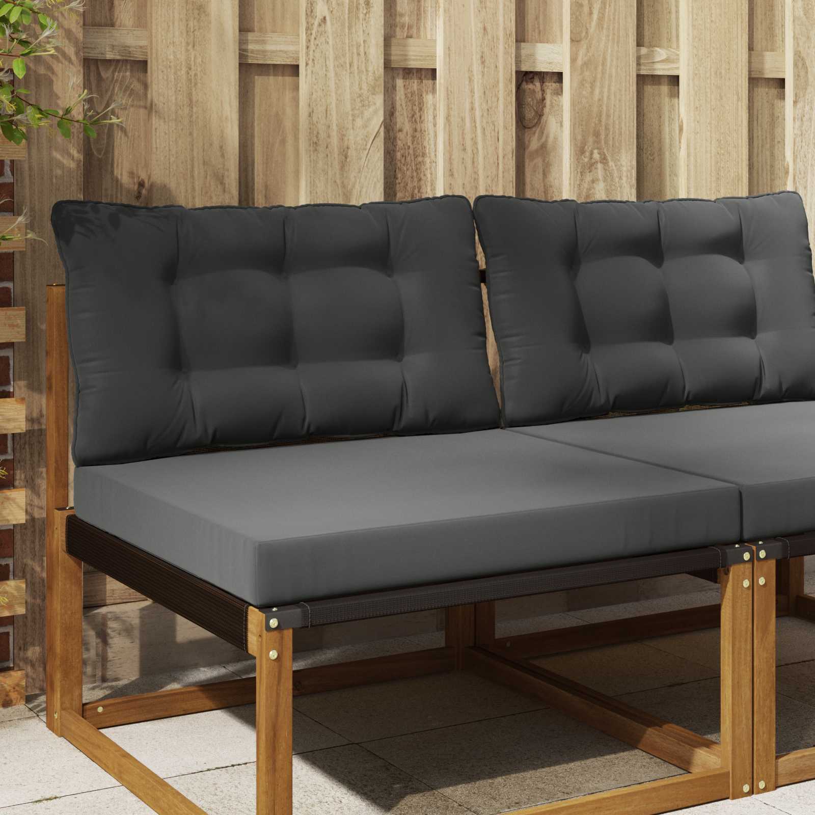 Sofakissen für draußen Polyester Anthrazit 80 x 68,5 cm