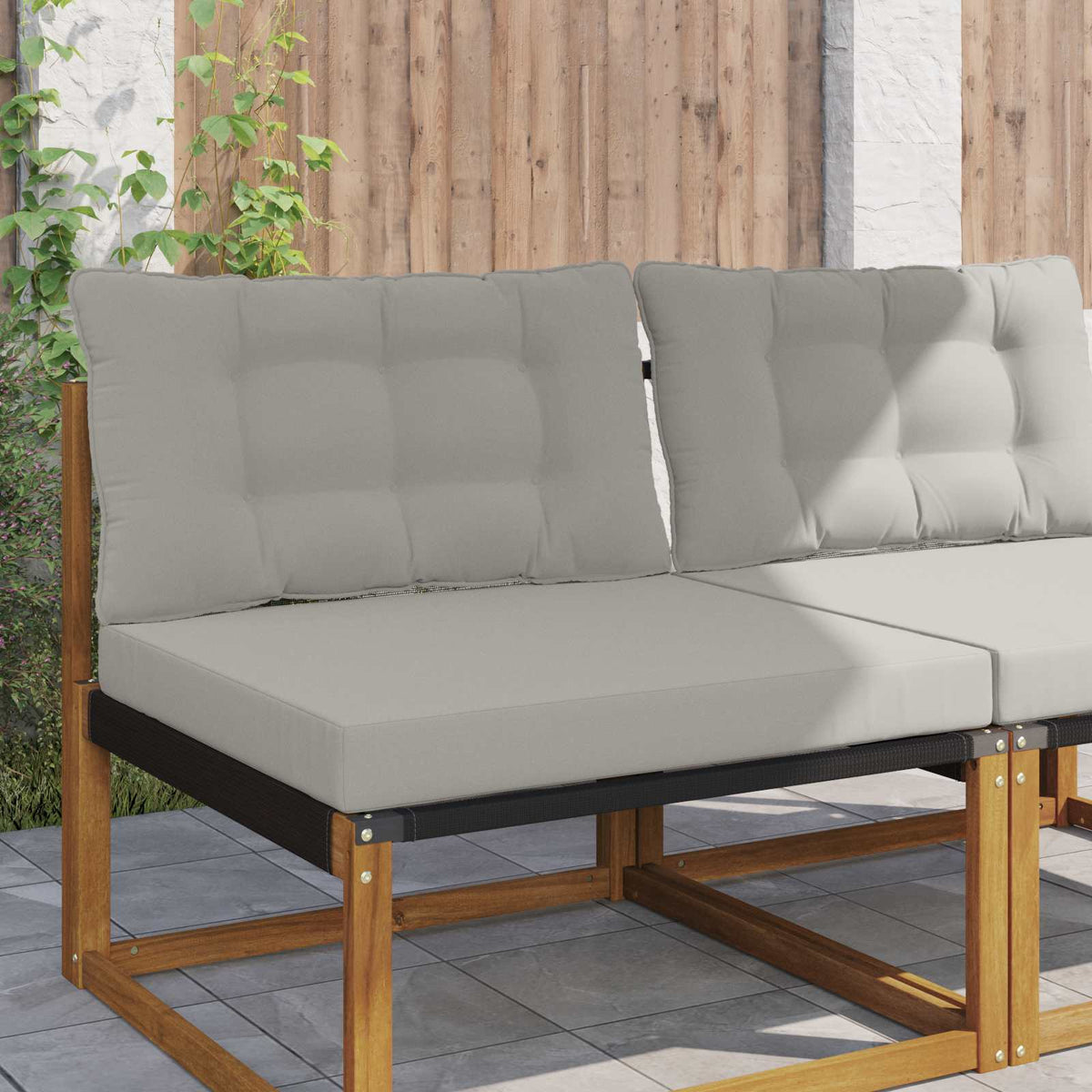 Sofakissen für draußen Polyester Grau 80 x 68,5 cm