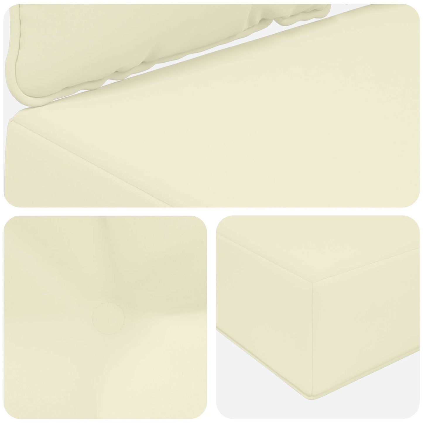 Sofakissen für draußen Polyester Creme 80 x 68,5 cm
