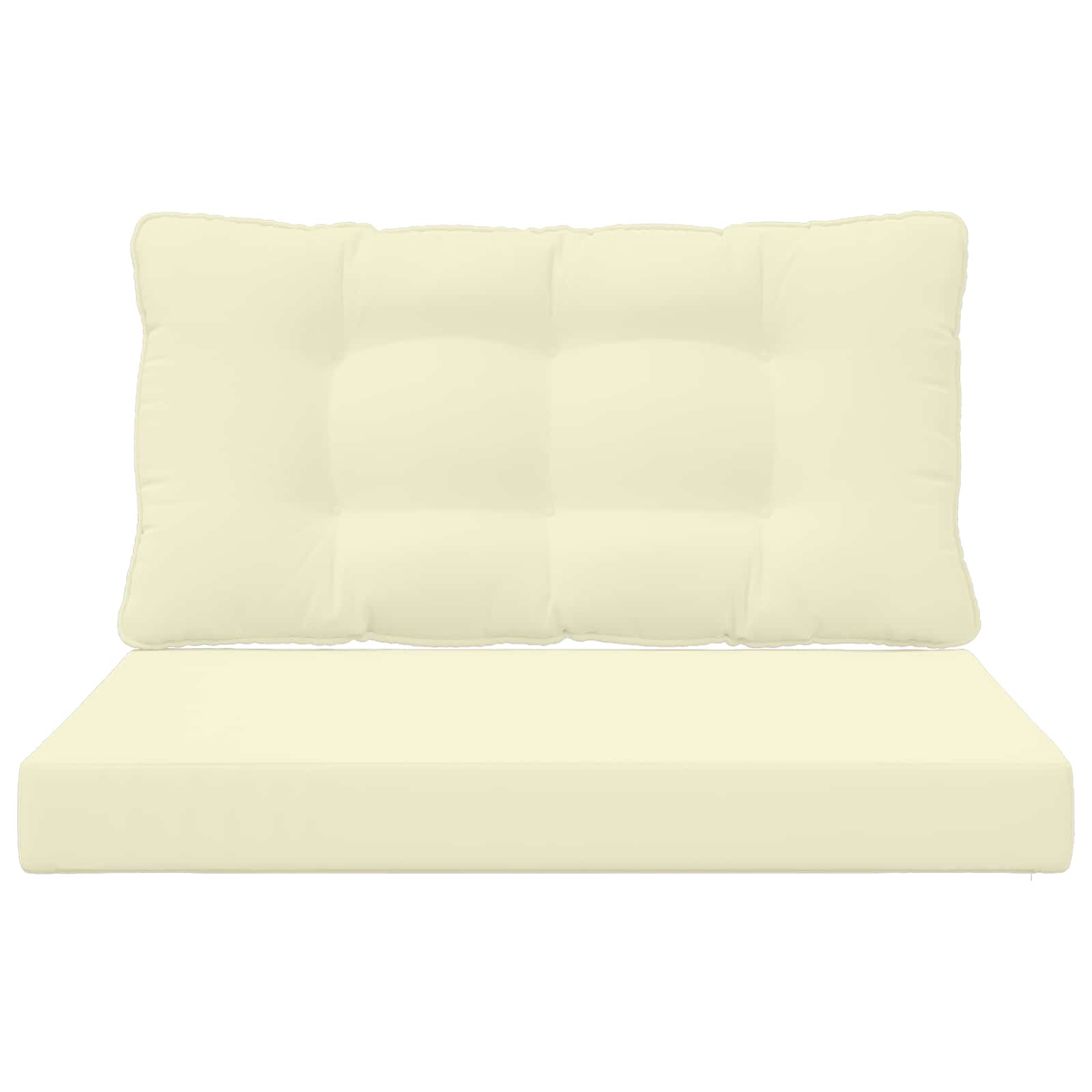 Sofakissen für draußen Polyester Creme 80 x 68,5 cm