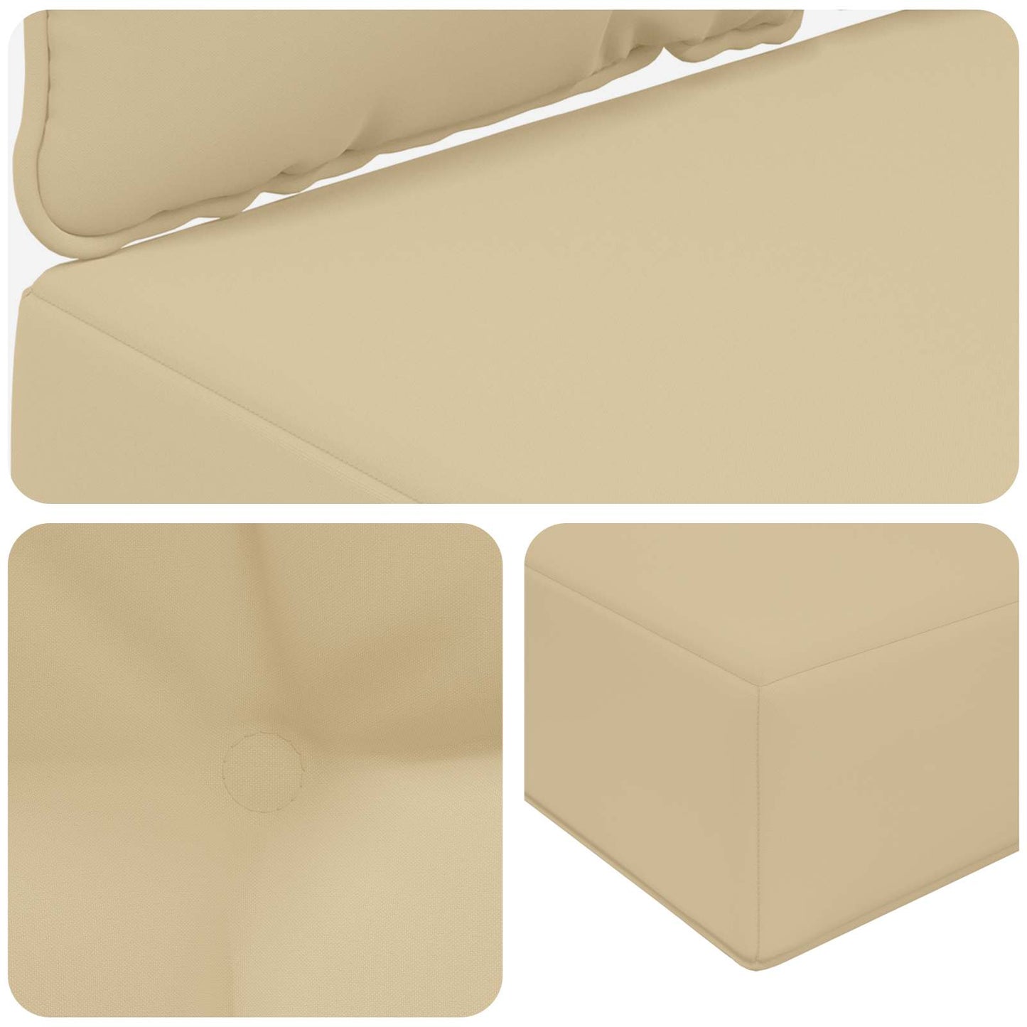 Sofakissen für draußen Polyester Beige 80 x 68,5 cm