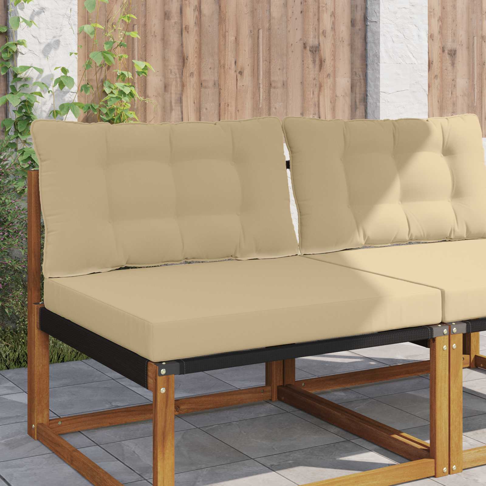Sofakissen für draußen Polyester Beige 80 x 68,5 cm