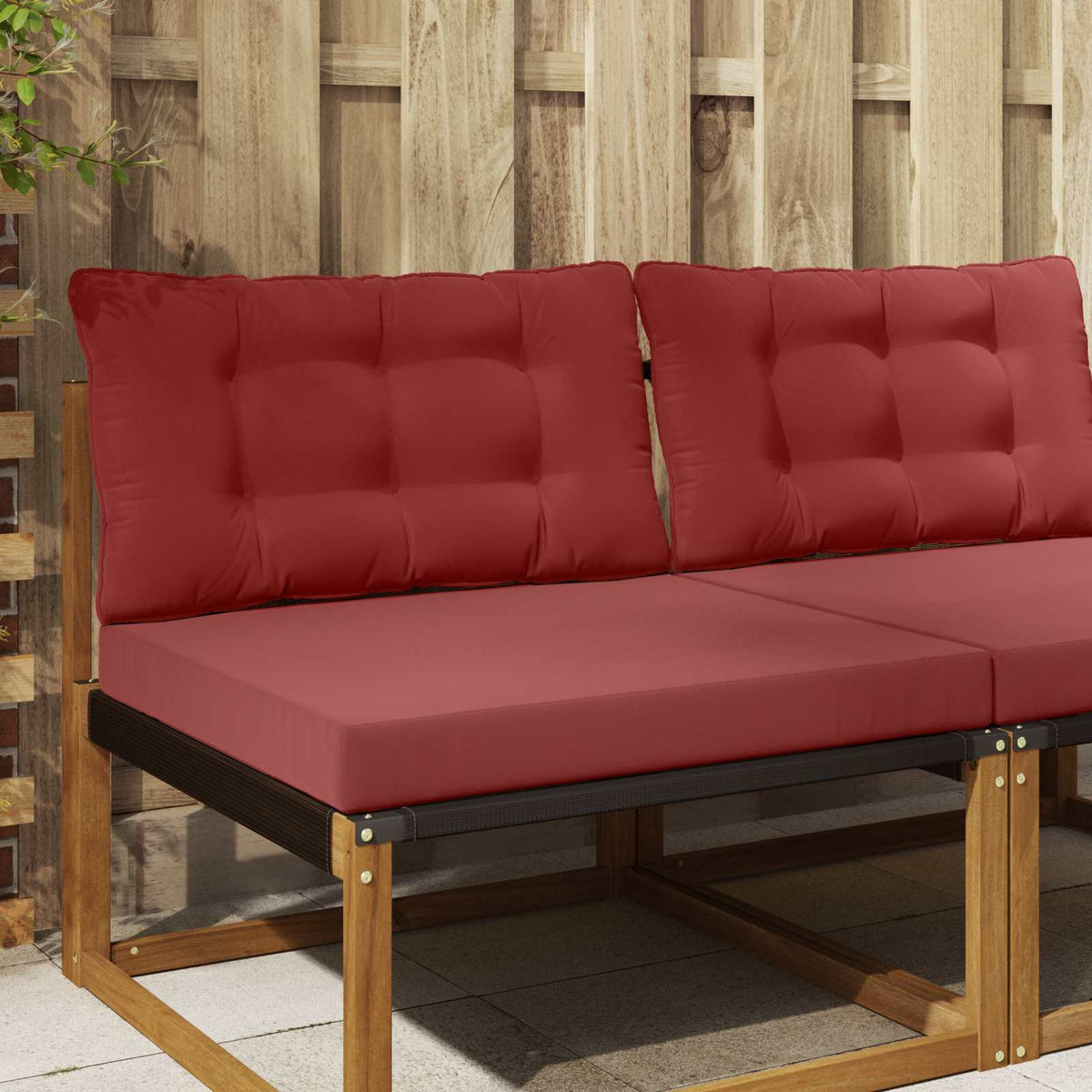 Sofakissen für draußen Polyester Weinrot 80 x 68,5 cm