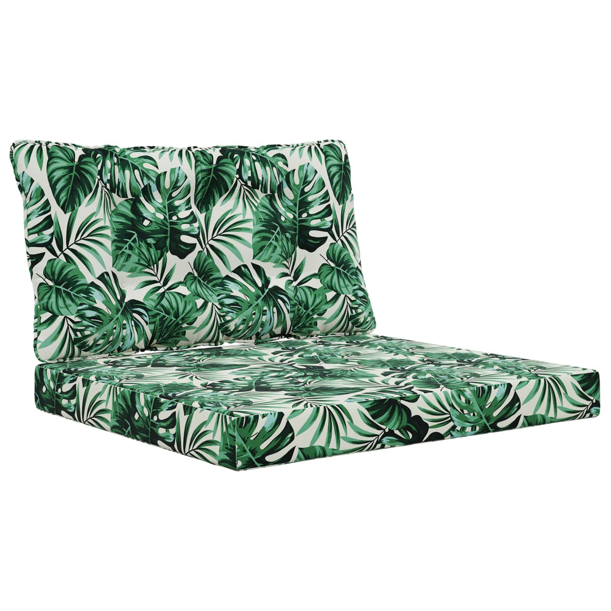 Sofakissen für draußen Polyester Blattmuster 80 x 68,5 cm