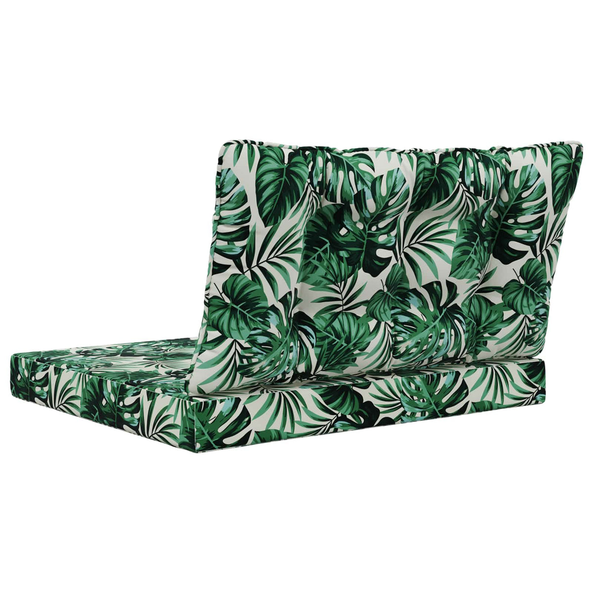 Sofakissen für draußen Polyester Blattmuster 80 x 68,5 cm