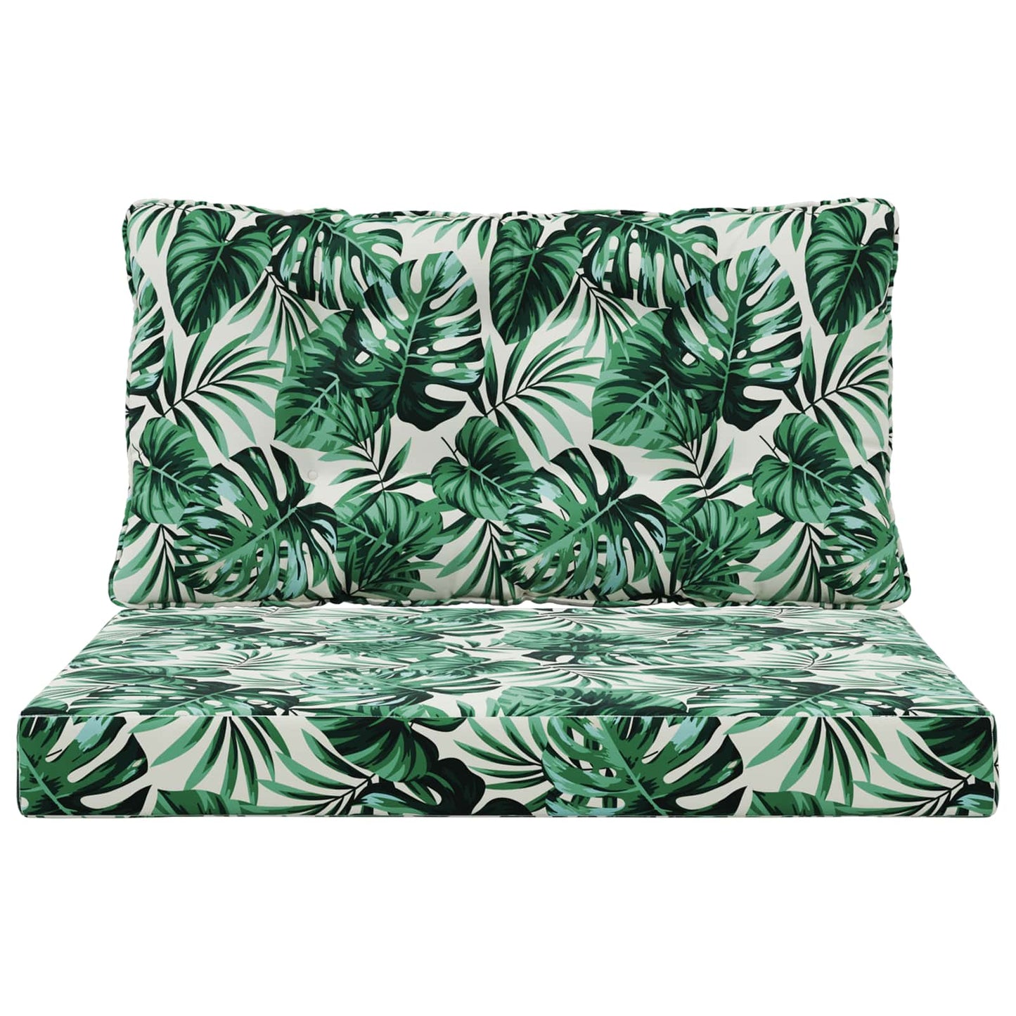 Sofakissen für draußen Polyester Blattmuster 80 x 68,5 cm