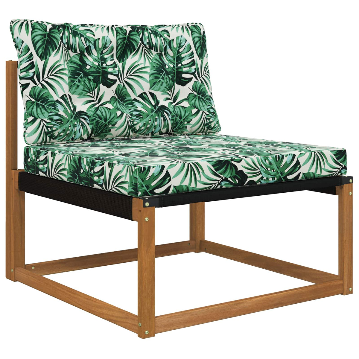 Sofakissen für draußen Polyester Blattmuster 80 x 68,5 cm