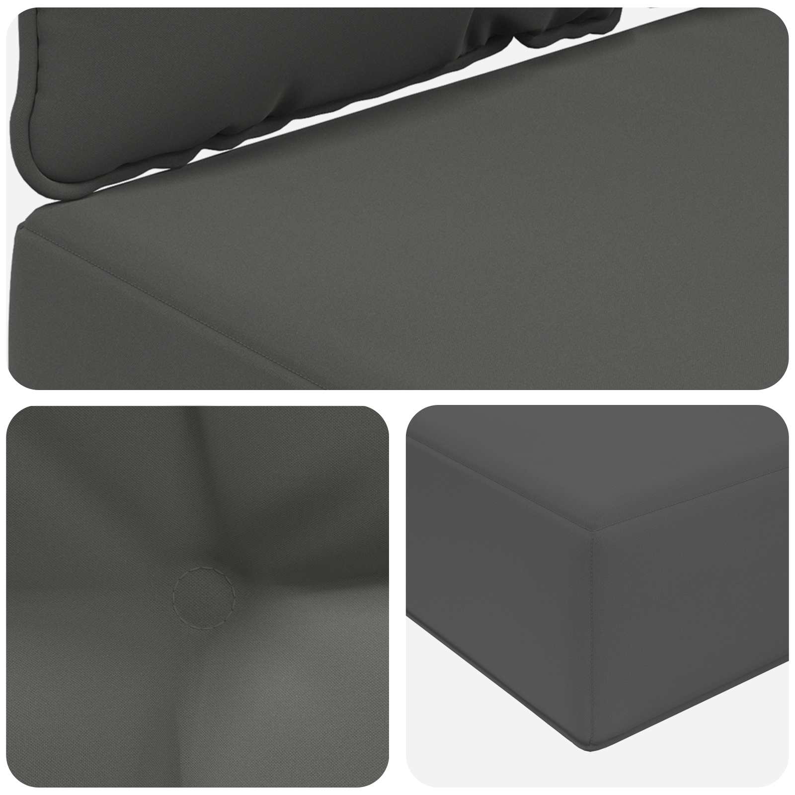 Sofakissen für draußen Polyester Anthrazit 68,5 x 68,5 cm