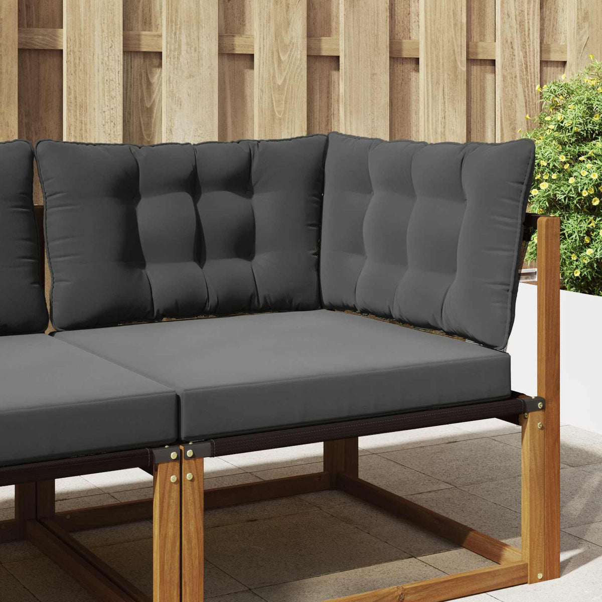 Sofakissen für draußen Polyester Anthrazit 68,5 x 68,5 cm