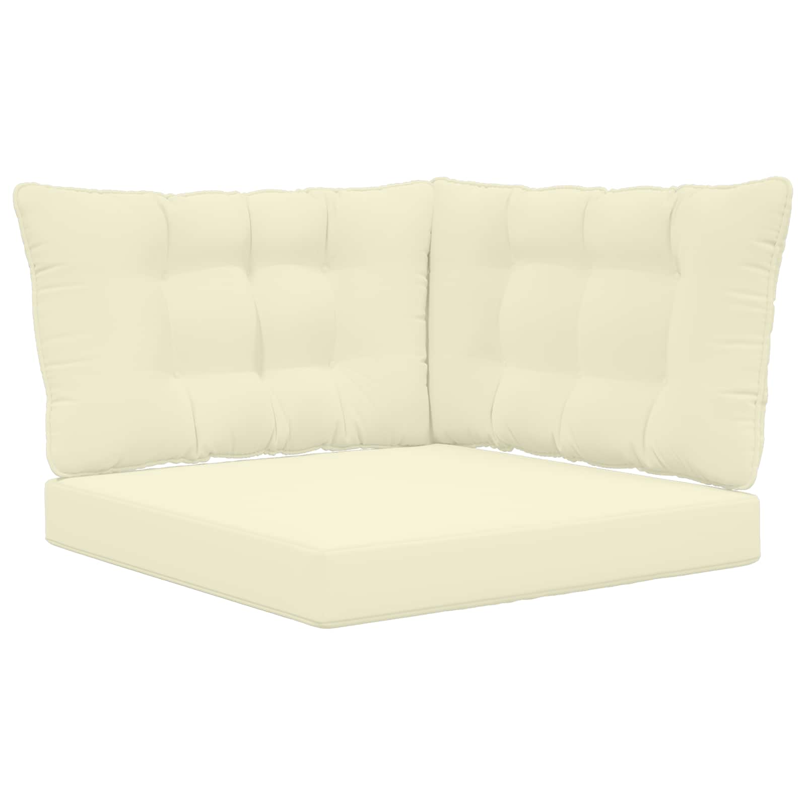 Sofakissen für draußen Polyester Creme 68,5 x 68,5 cm