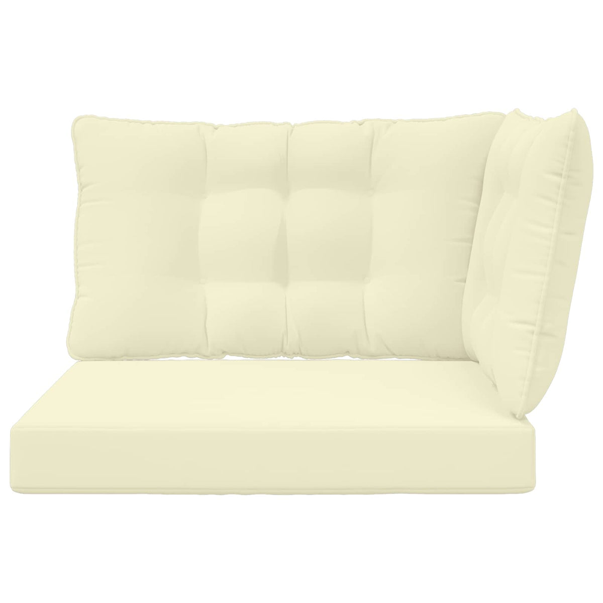 Sofakissen für draußen Polyester Creme 68,5 x 68,5 cm