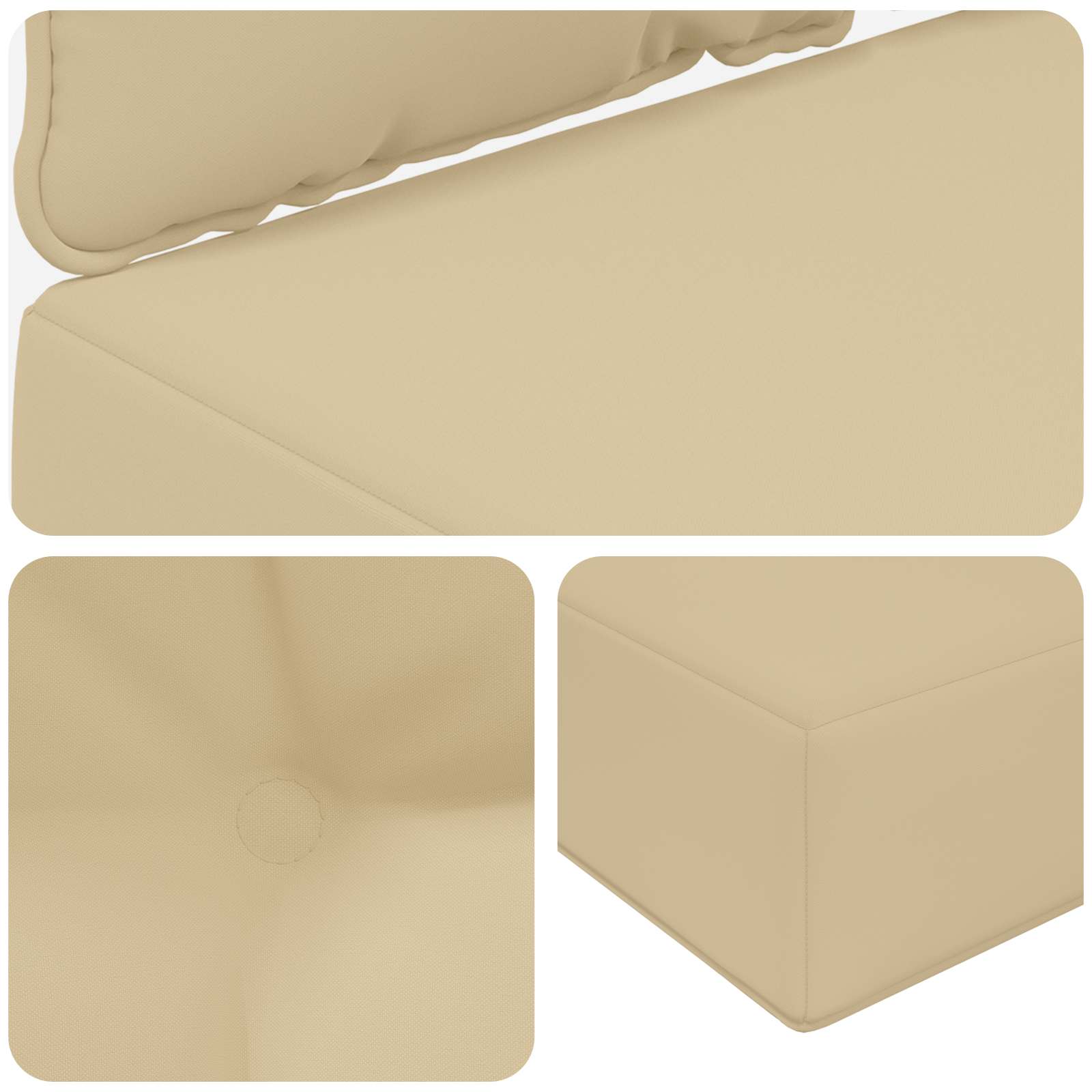 Sofakissen für draußen Polyester Beige 68,5 x 68,5 cm