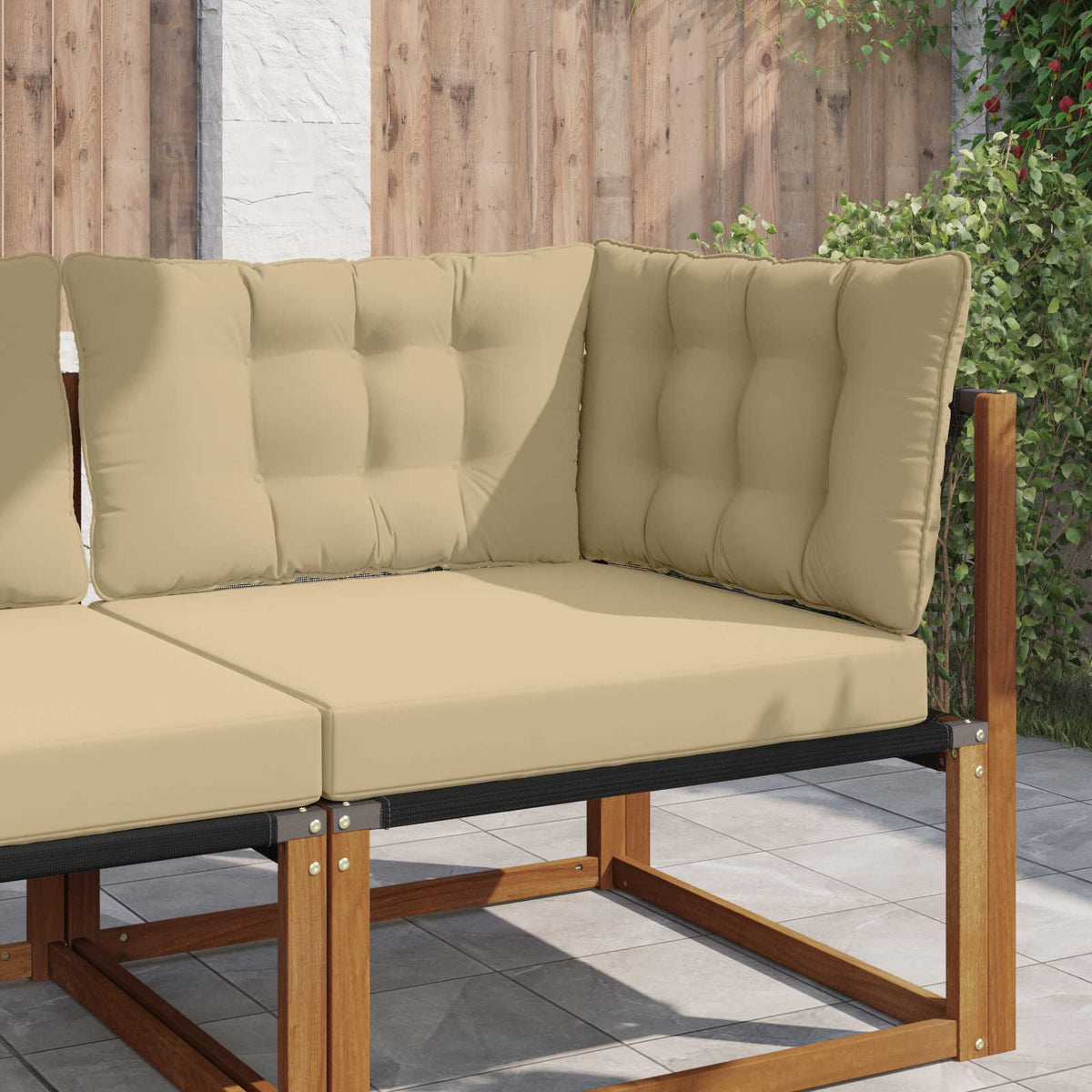 Sofakissen für draußen Polyester Beige 68,5 x 68,5 cm