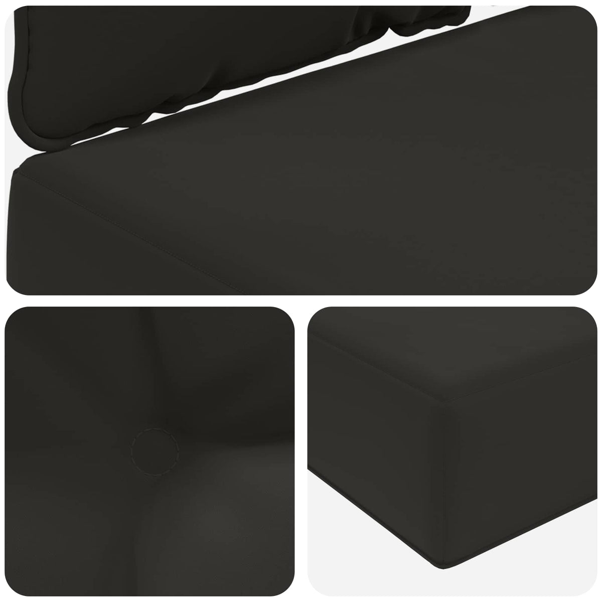 Sofakissen für draußen Polyester Schwarz 68,5 x 68,5 cm