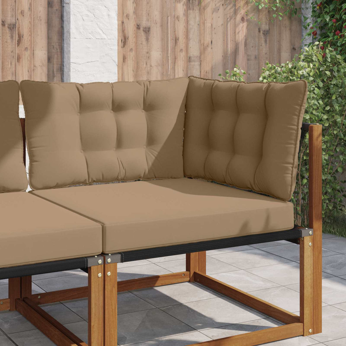 Sofakissen für draußen Polyester Taupe 68,5 x 68,5 cm