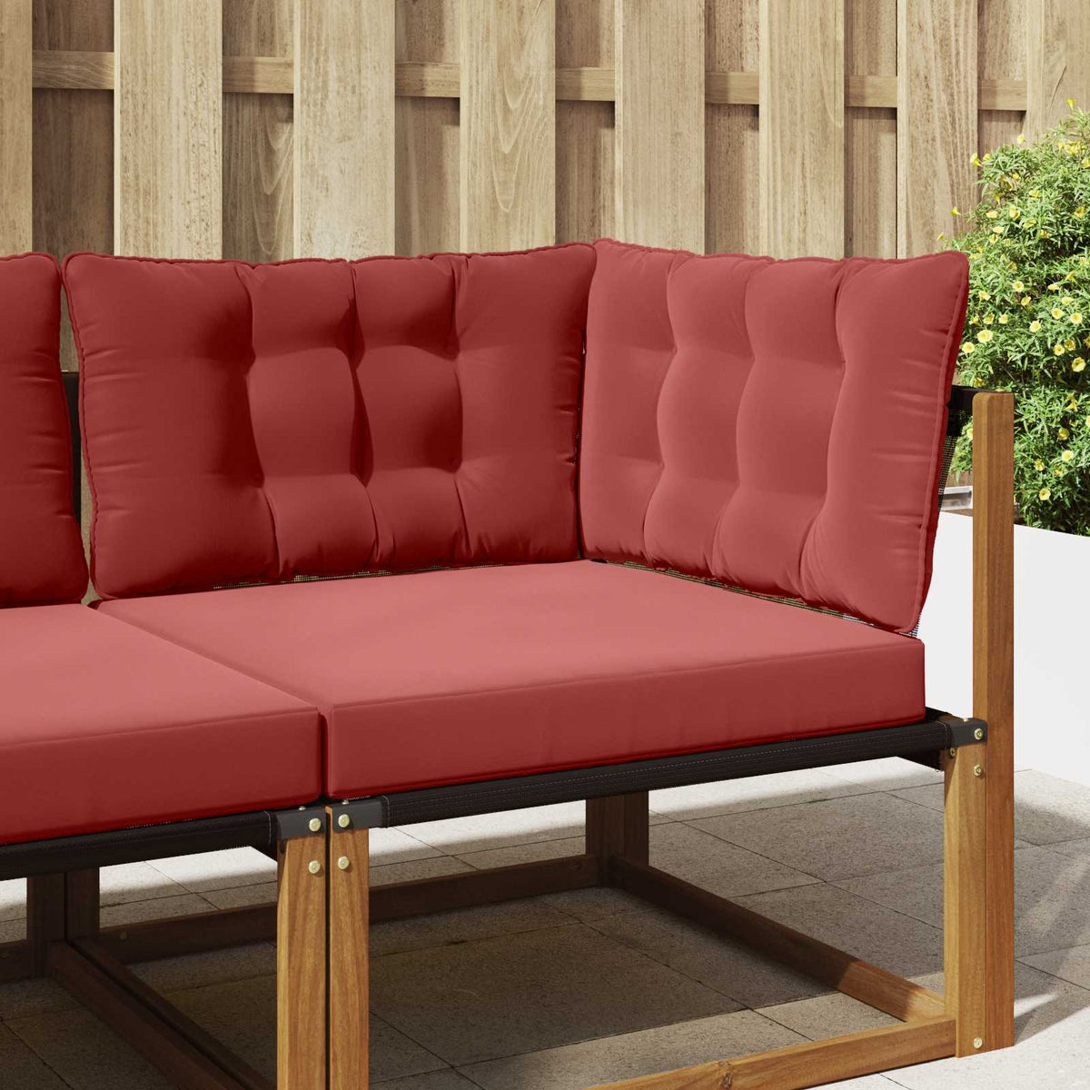 Sofakissen für draußen Polyester Weinrot 68,5 x 68,5 cm