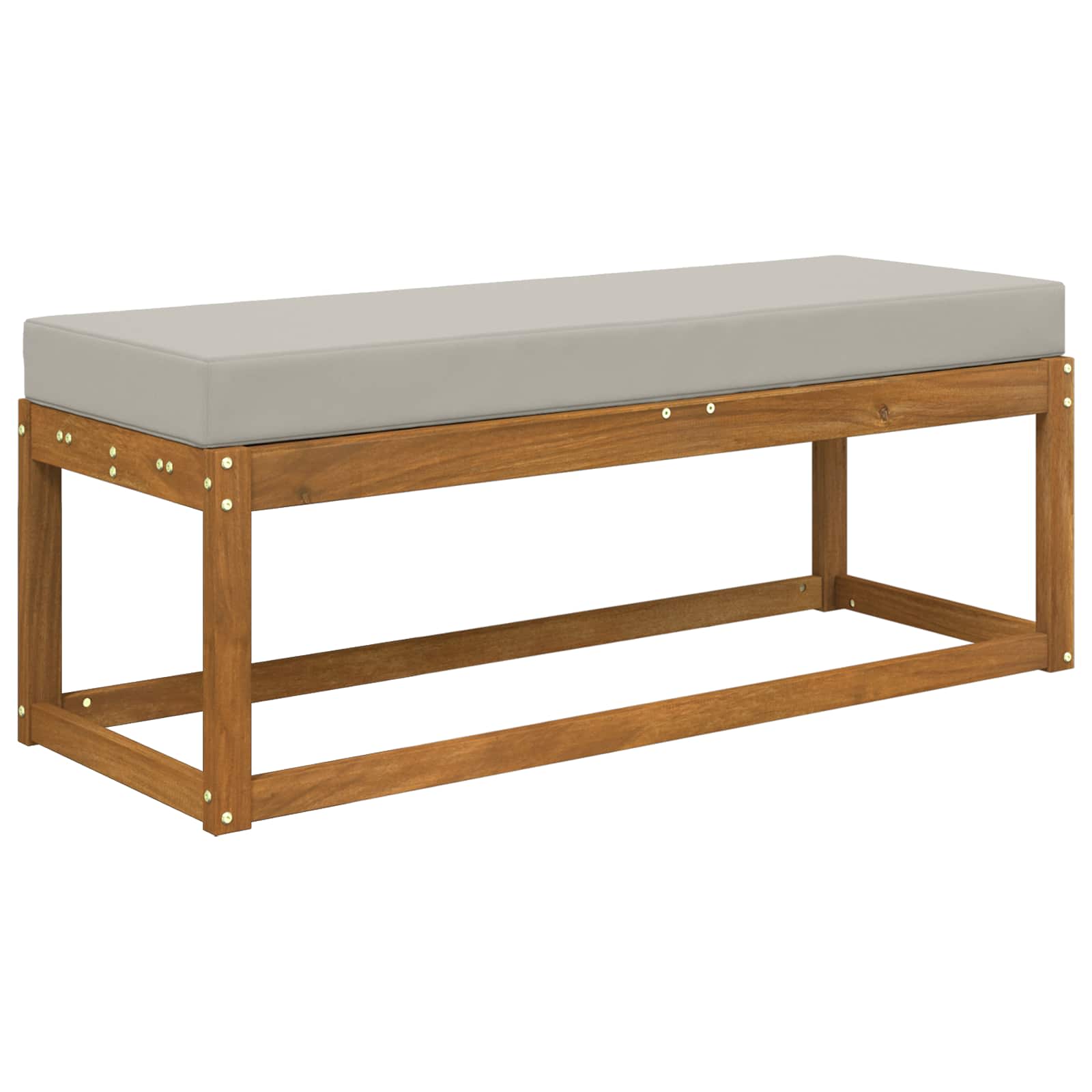 Sitzkissen für Outdoor 100 % Polyester Grau 111,5 x 40 x 8 cm