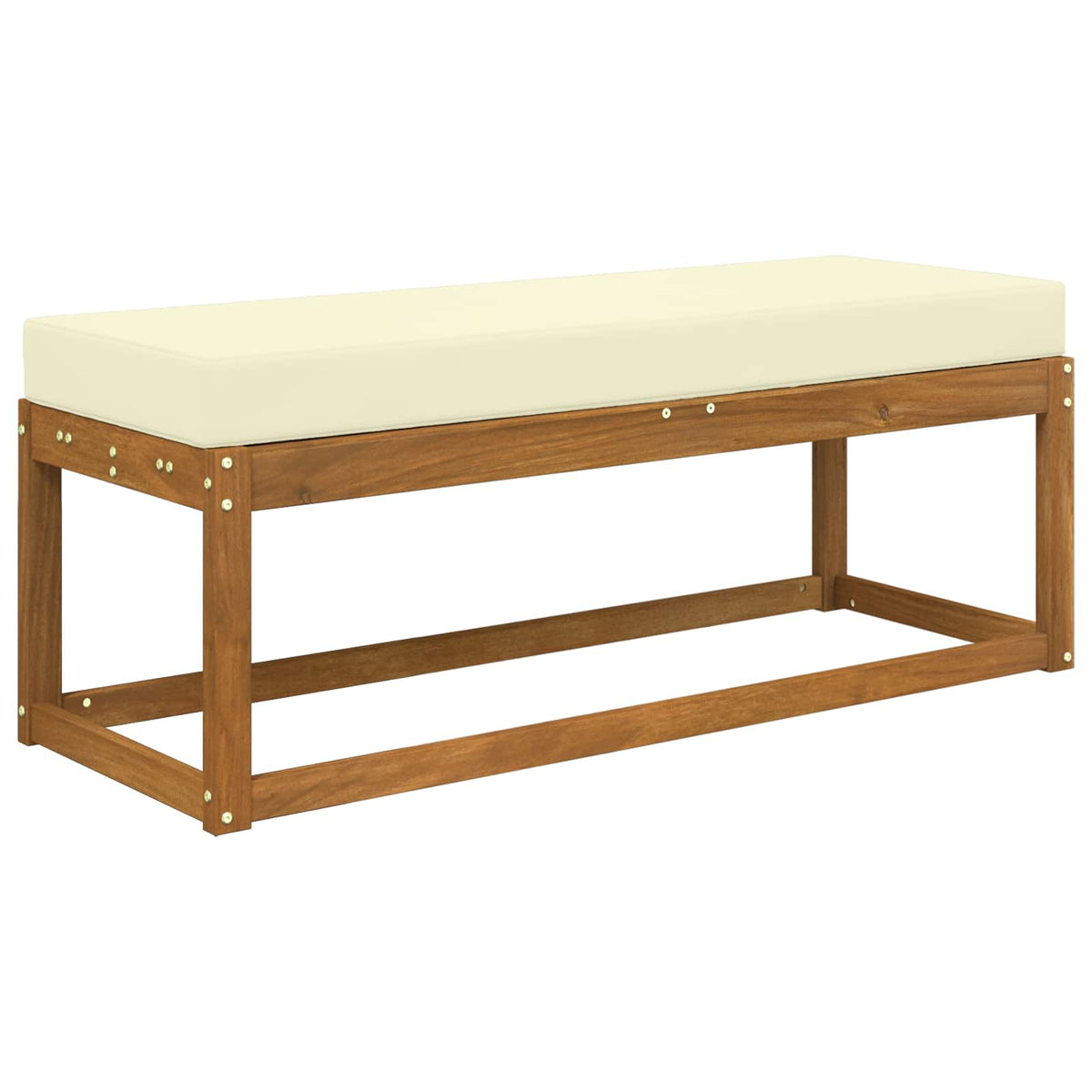 Sitzkissen für Outdoor 100 % Polyester Creme 115 x 40 x 8 cm
