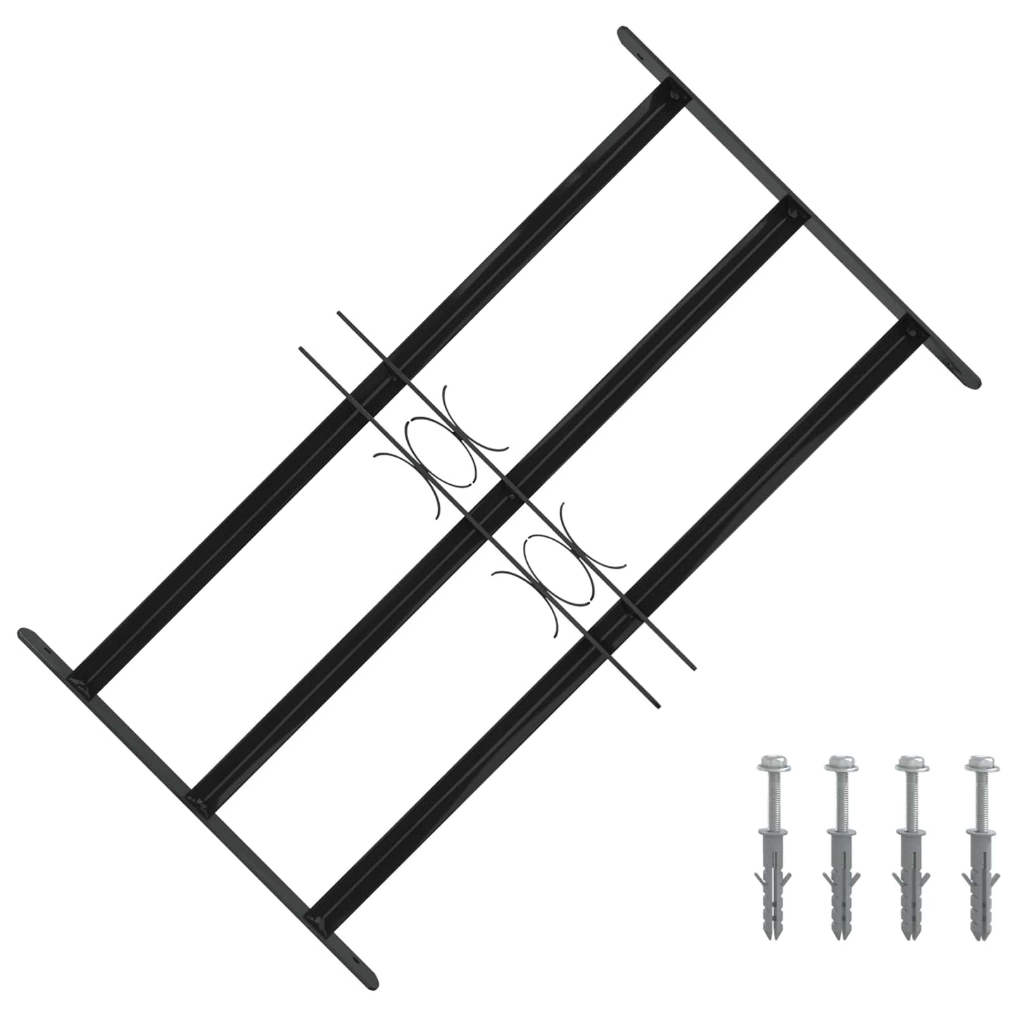 Fenstersicherheitsgitter 75,5 x 45 cm Galvanisiertes Stahl