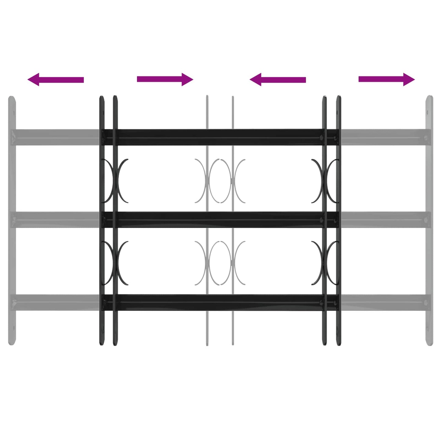 Fenstersicherheitsgitter 75,5 x 45 cm Galvanisiertes Stahl